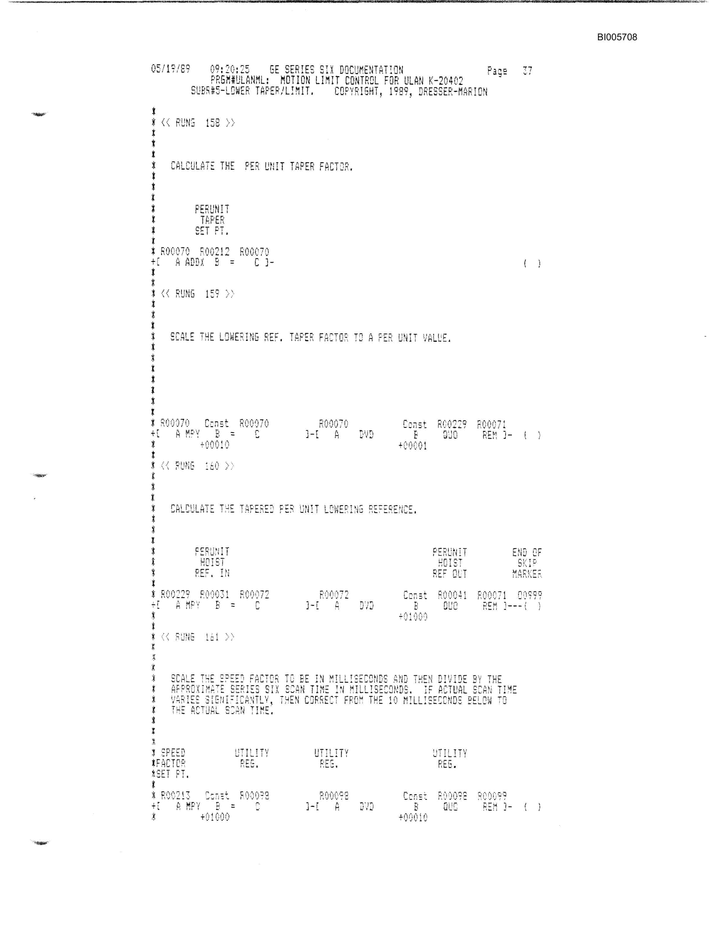 Bucyrus 204-M Shovel Control Technical Manual BI005708-5