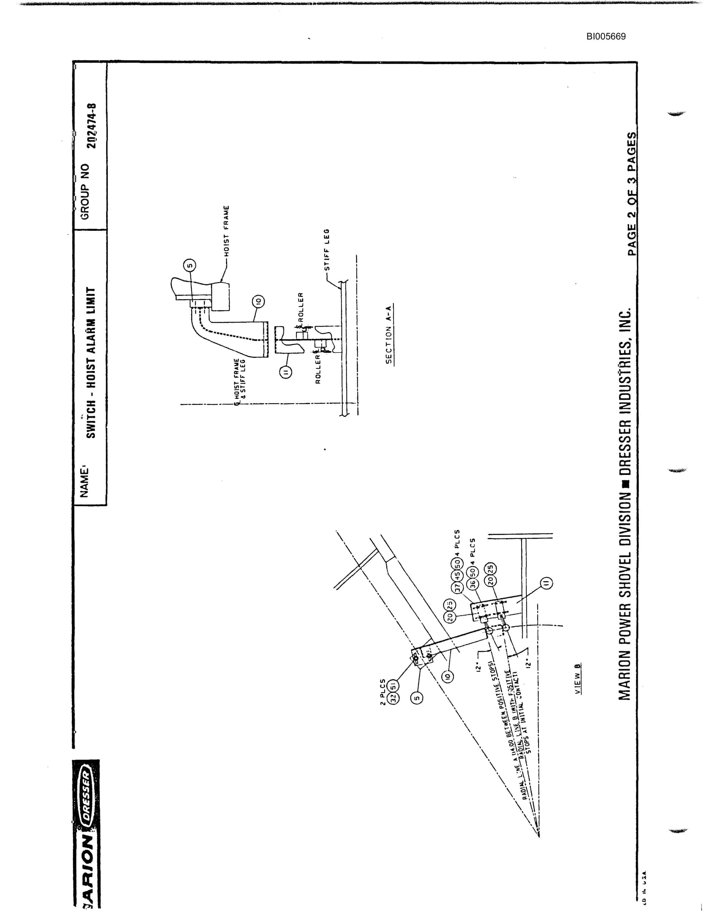 Bucyrus 204-M Superfront Parts Catalog BI005669-2
