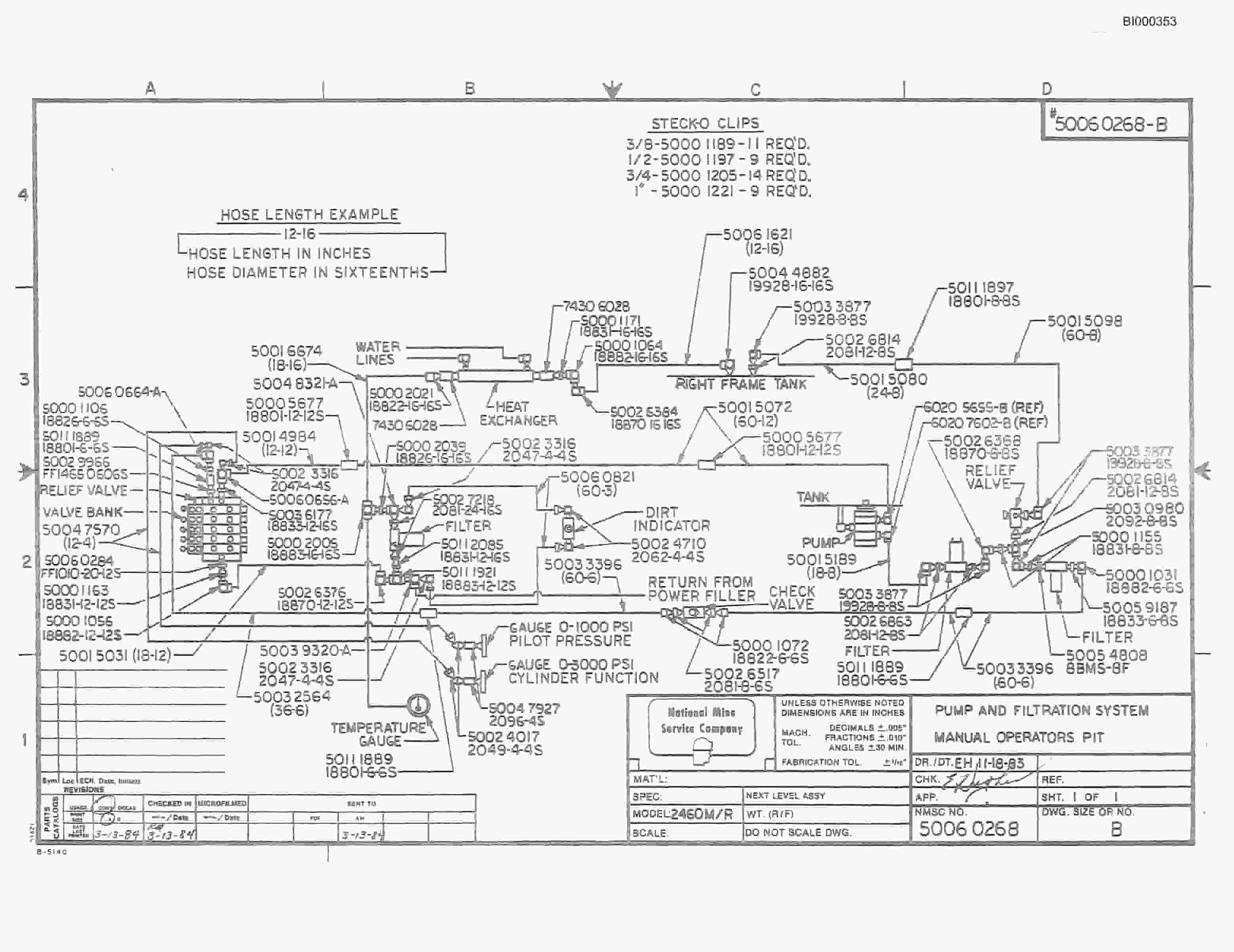 Bucyrus 2460-2 Drum Miner Parts Catalog BI000353-2