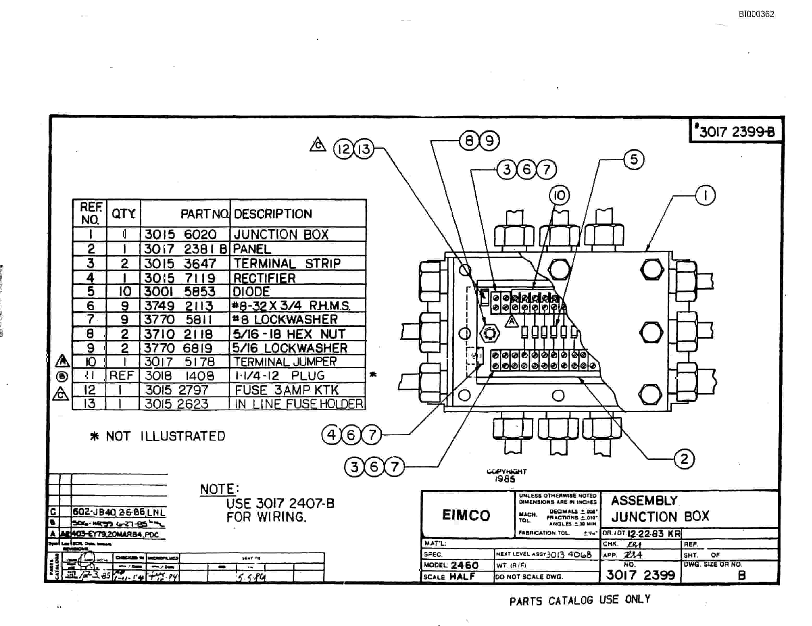 Bucyrus 2460-2 Drum Miner Parts Catalog BI000362-4