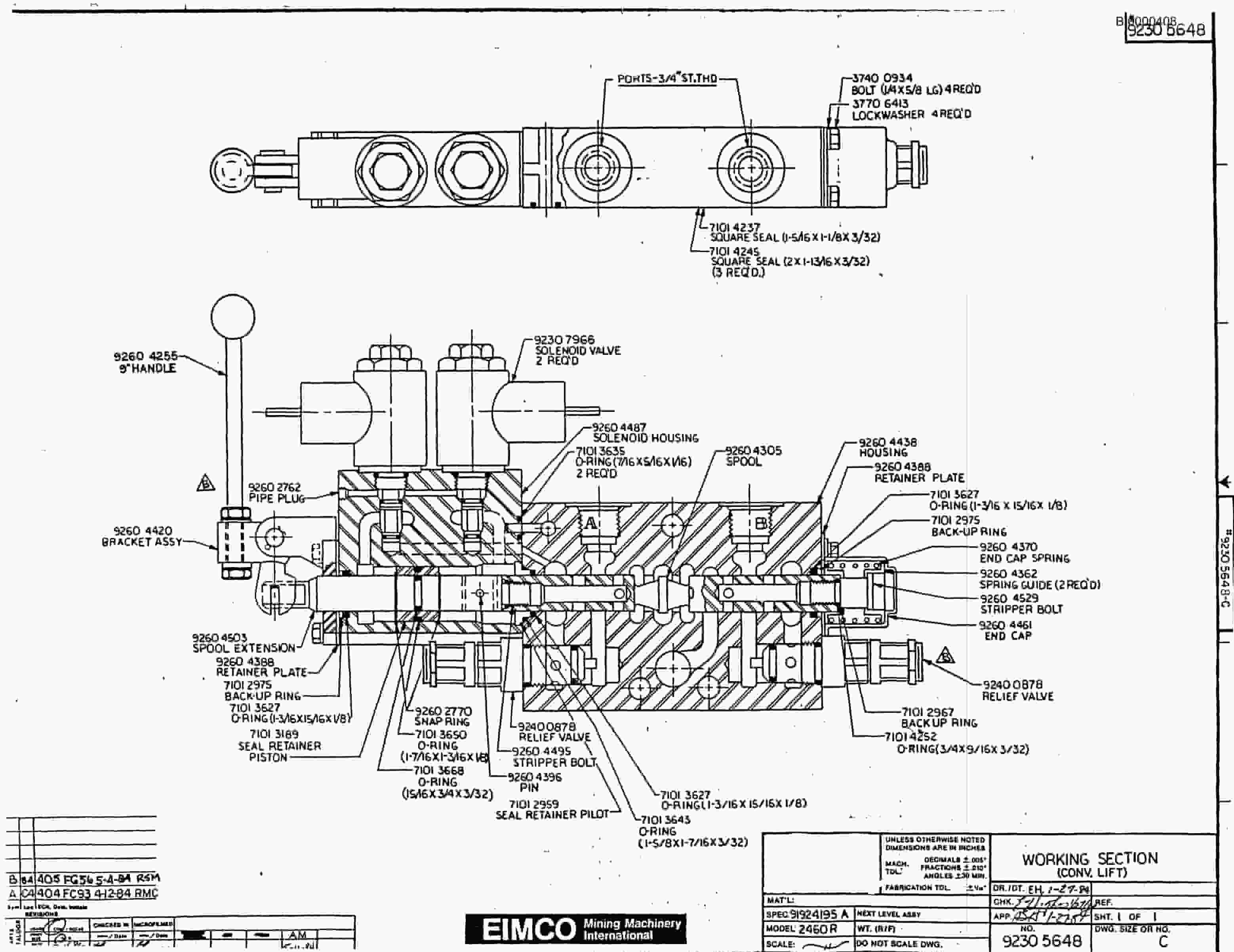 Bucyrus 2460-2 Drum Miner Parts Catalog BI000408-2