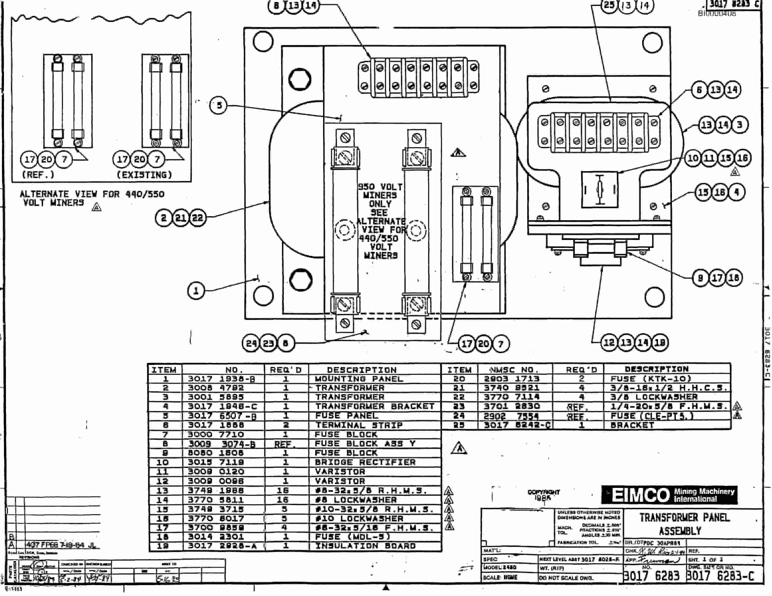 Bucyrus 2460-2 Drum Miner Parts Catalog BI000408-3