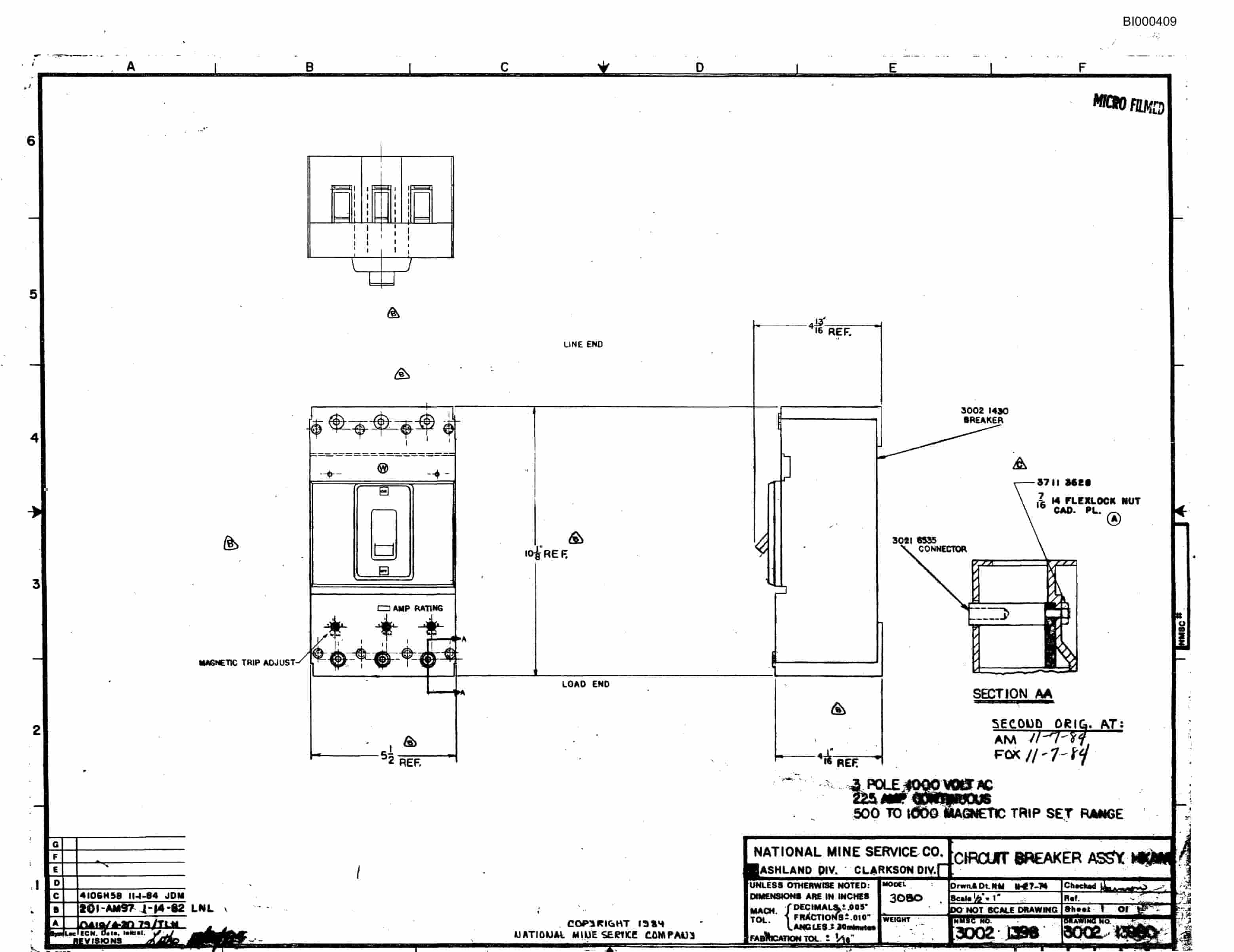Bucyrus 2460-2 Drum Miner Parts Catalog BI000409-3