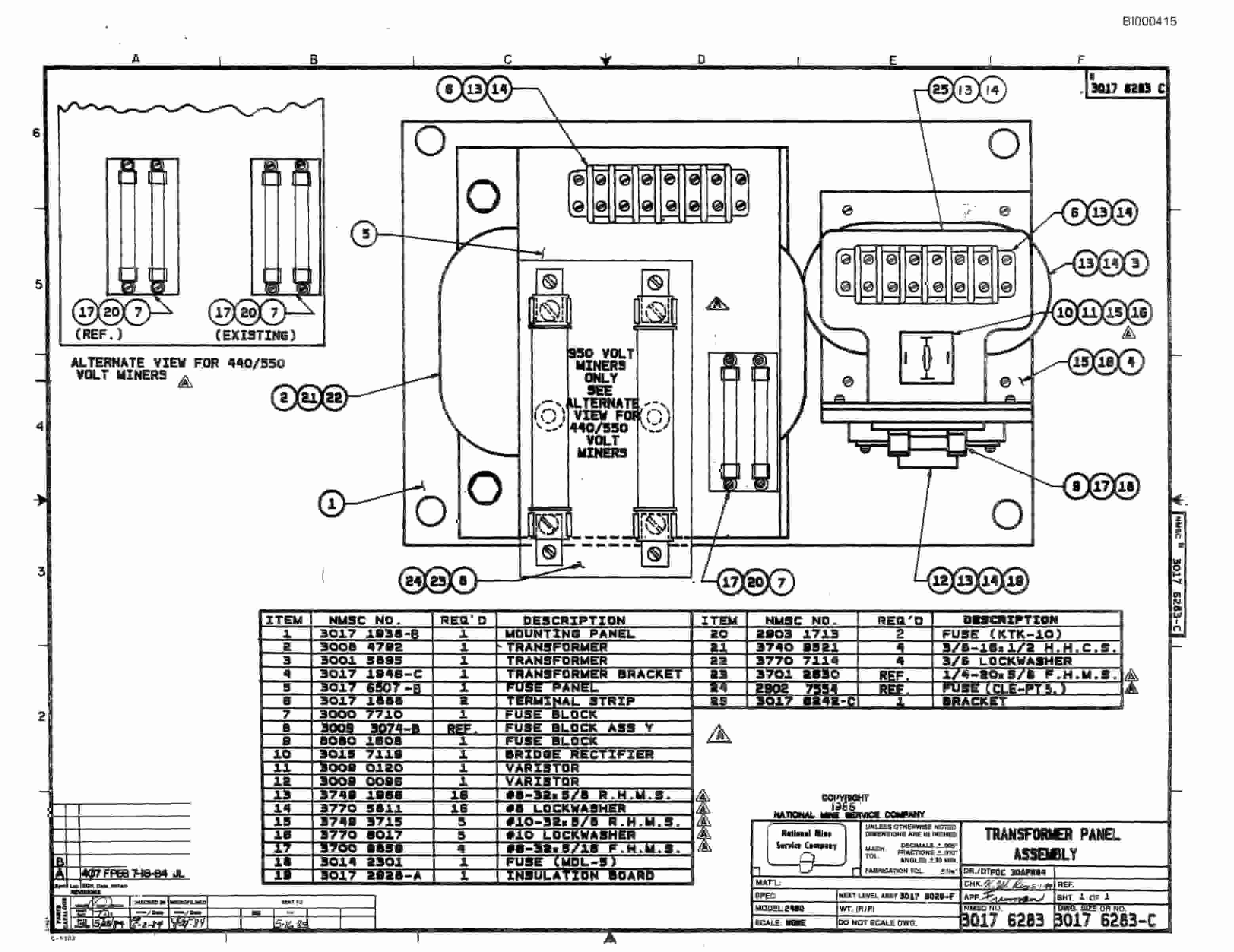 Bucyrus 2460-2 Drum Miner Parts Catalog BI000415-3