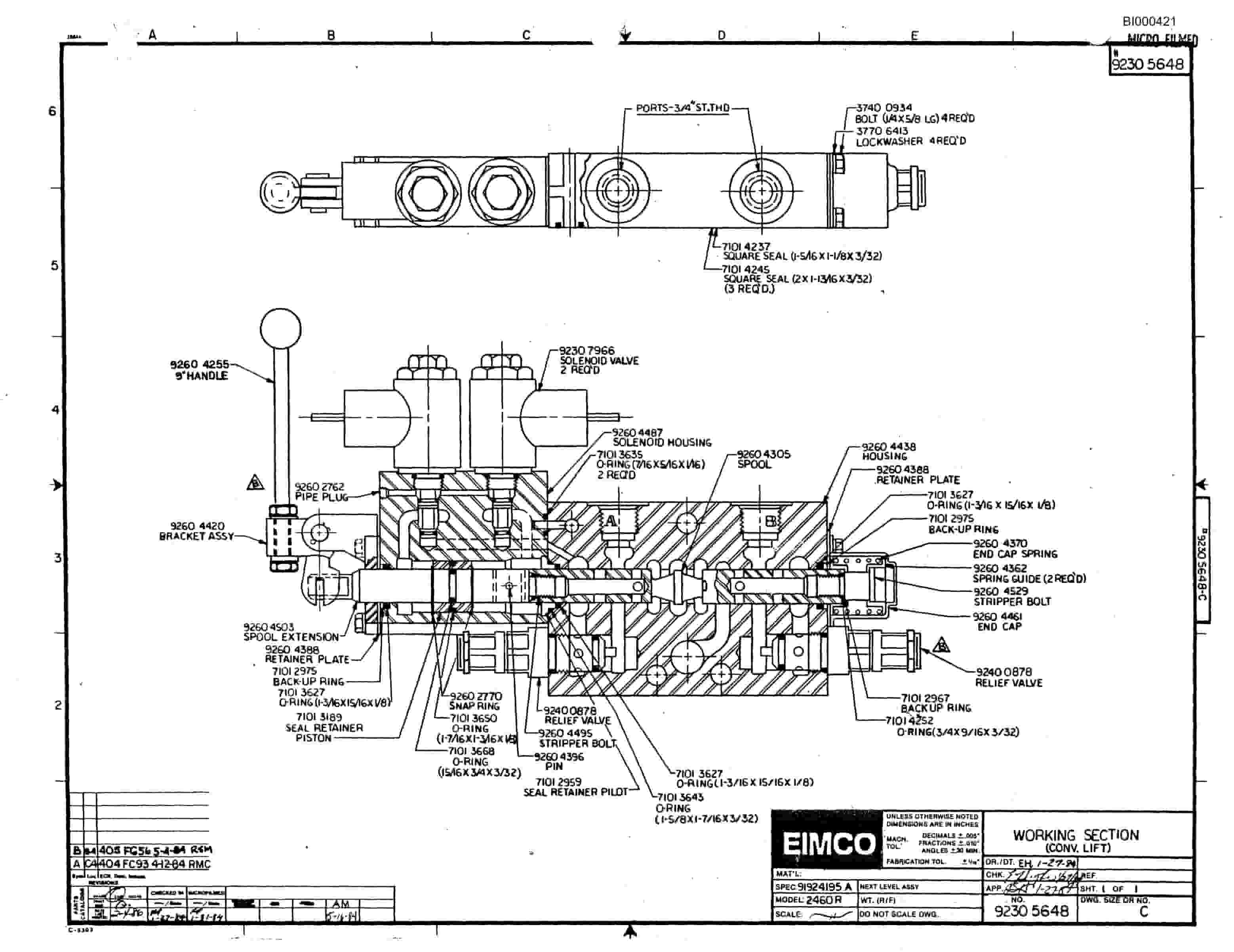 Bucyrus 2460-2 Drum Miner Parts Catalog BI000421-2