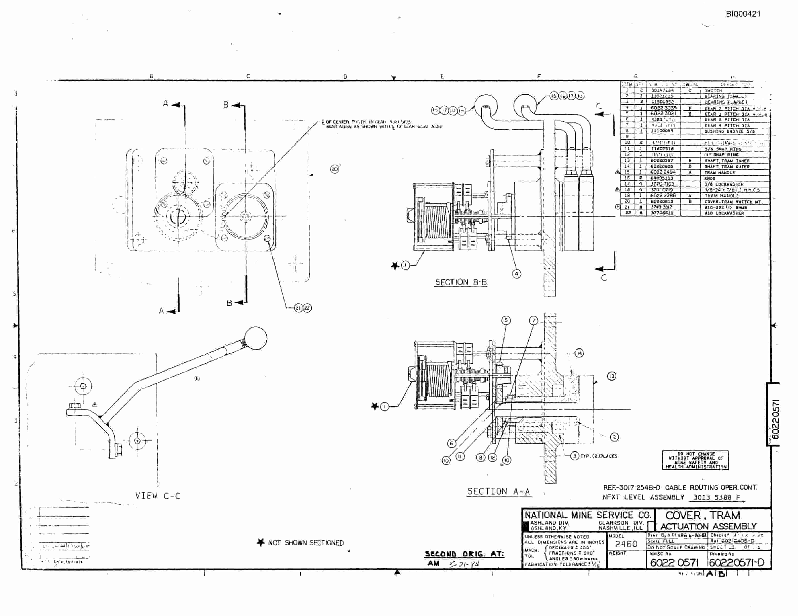 Bucyrus 2460-2 Drum Miner Parts Catalog BI000421-4