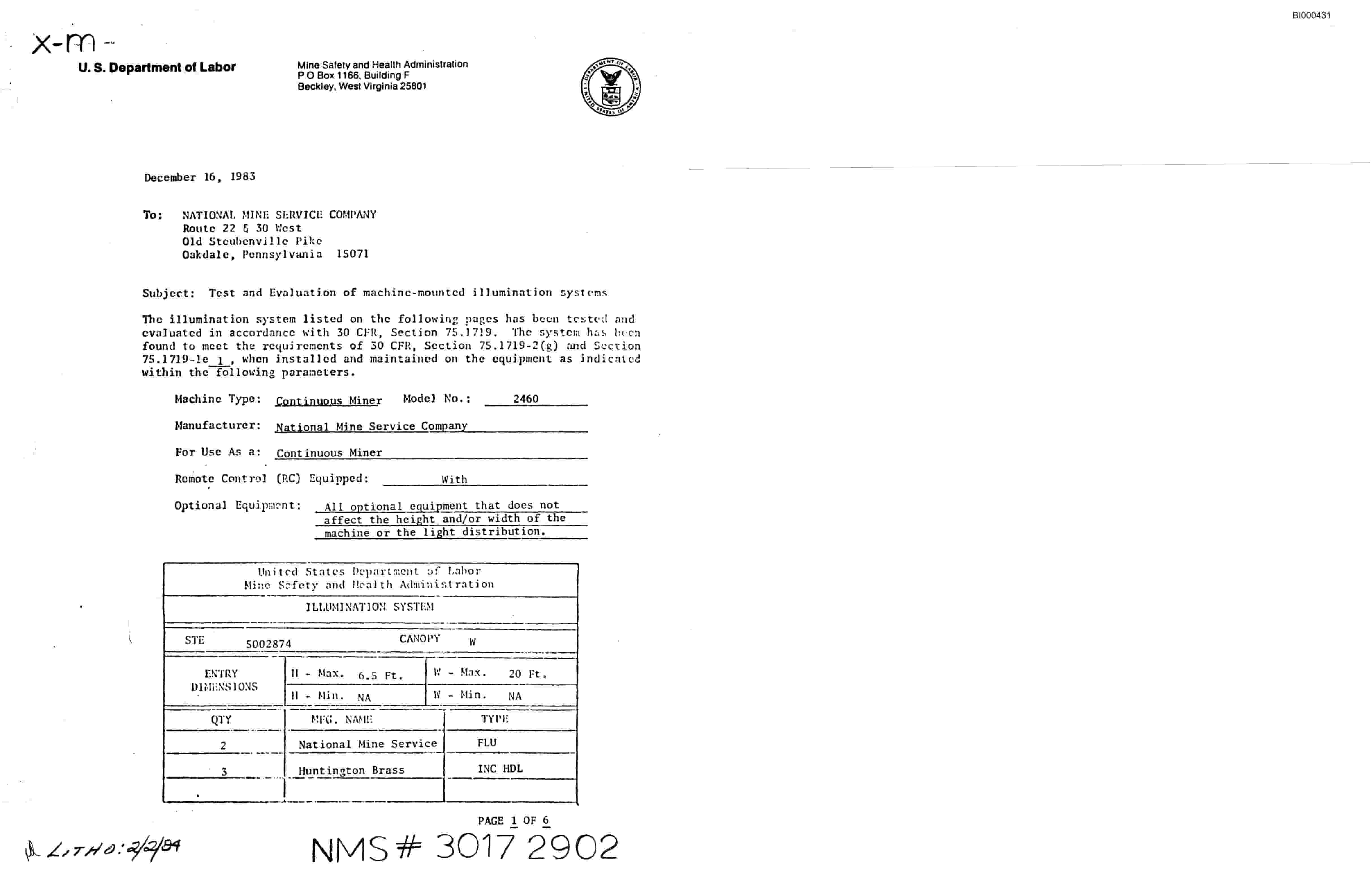 Bucyrus 2460-2 Drum Miner Parts Catalog BI000431-5
