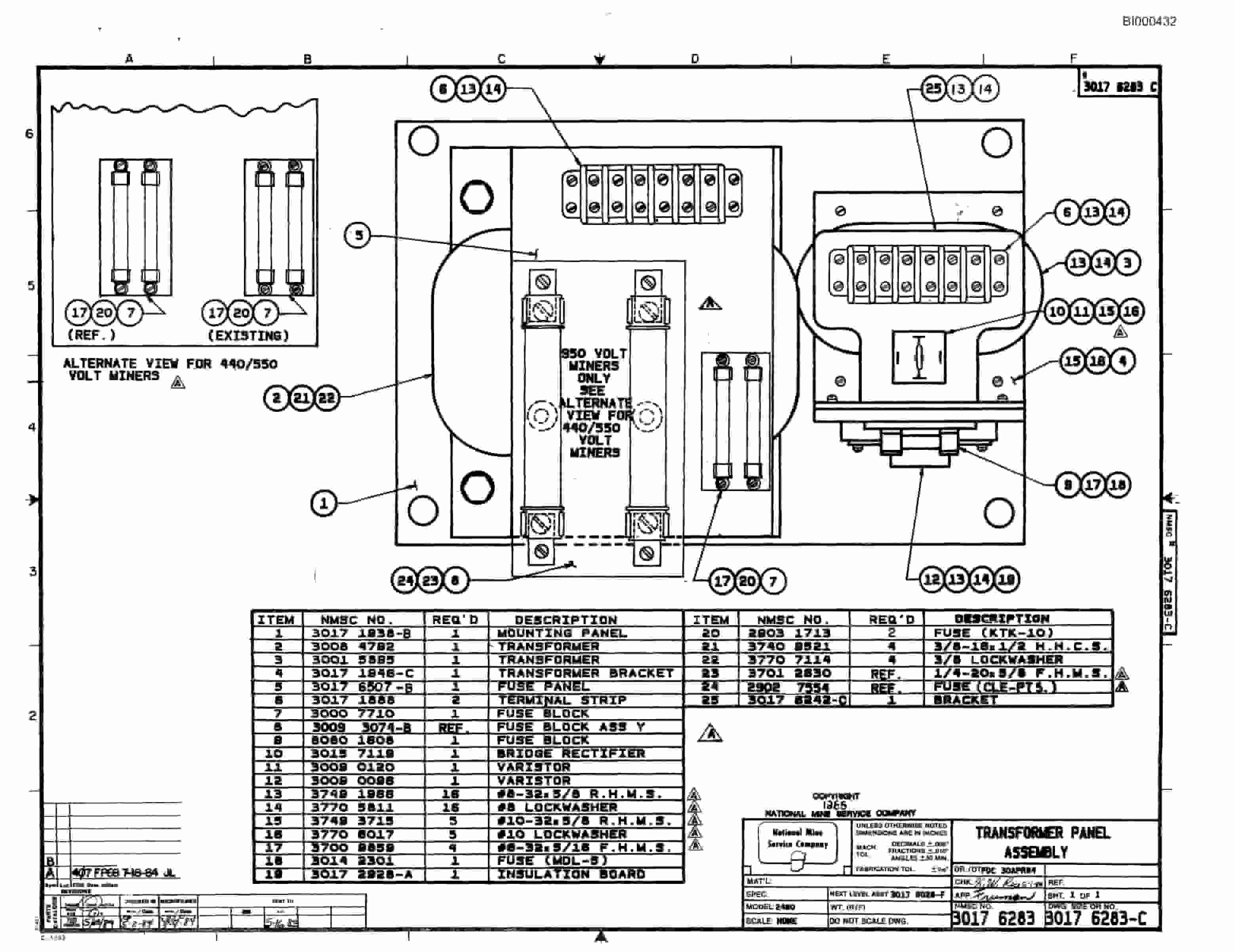 Bucyrus 2460-2 Drum Miner Parts Catalog BI000432-3