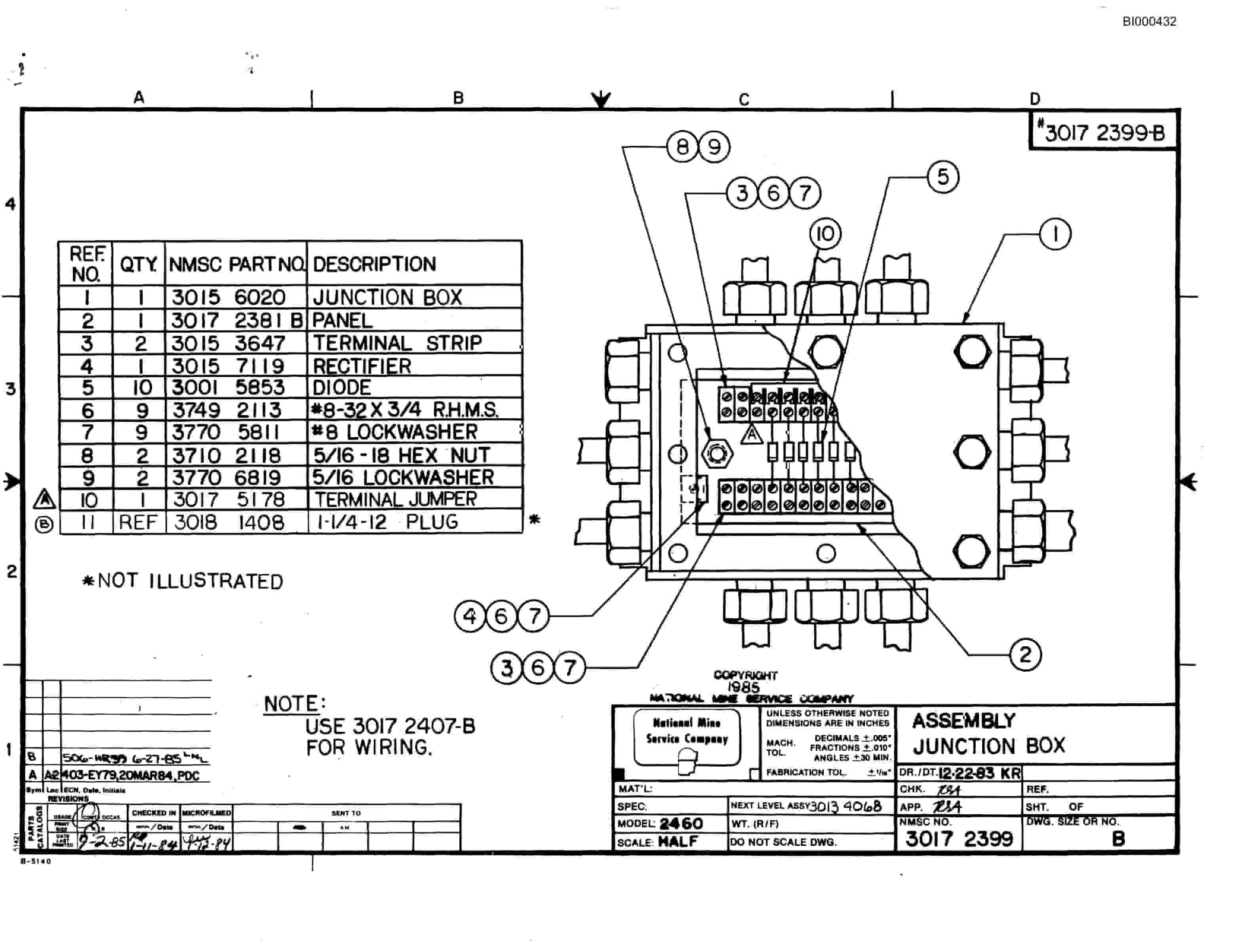 Bucyrus 2460-2 Drum Miner Parts Catalog BI000432-4