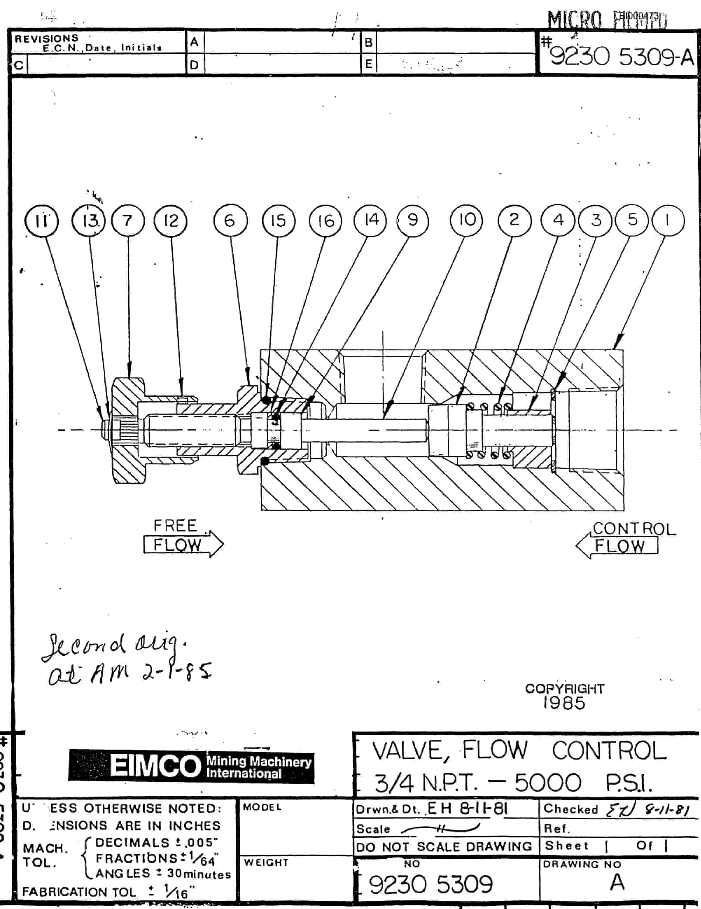Bucyrus 2460-2 Drum Miner Parts Catalog BI000473-2