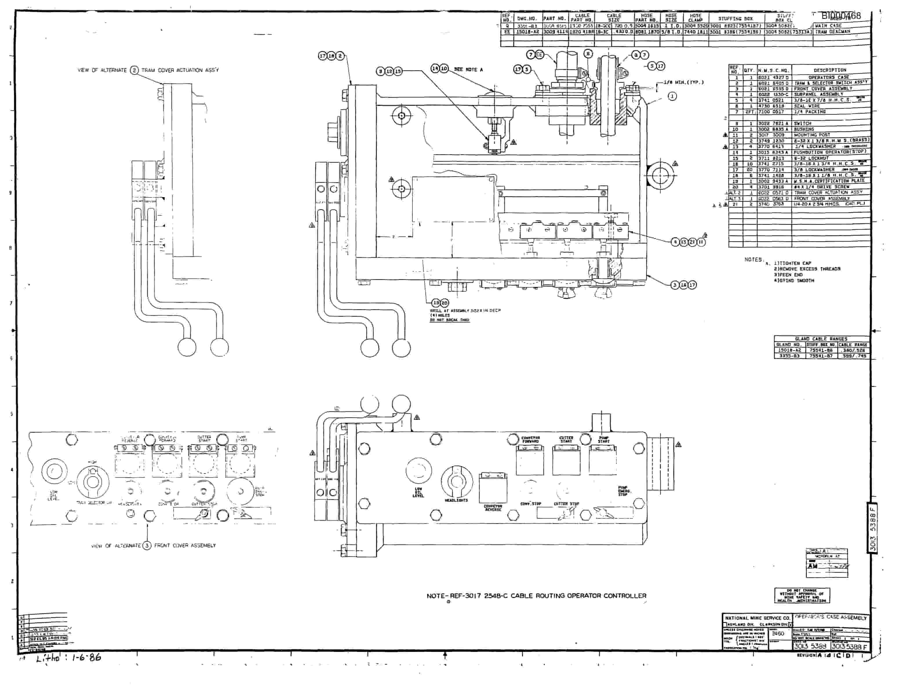 Bucyrus 2460-2 Miner Parts Catalog BI000468-4