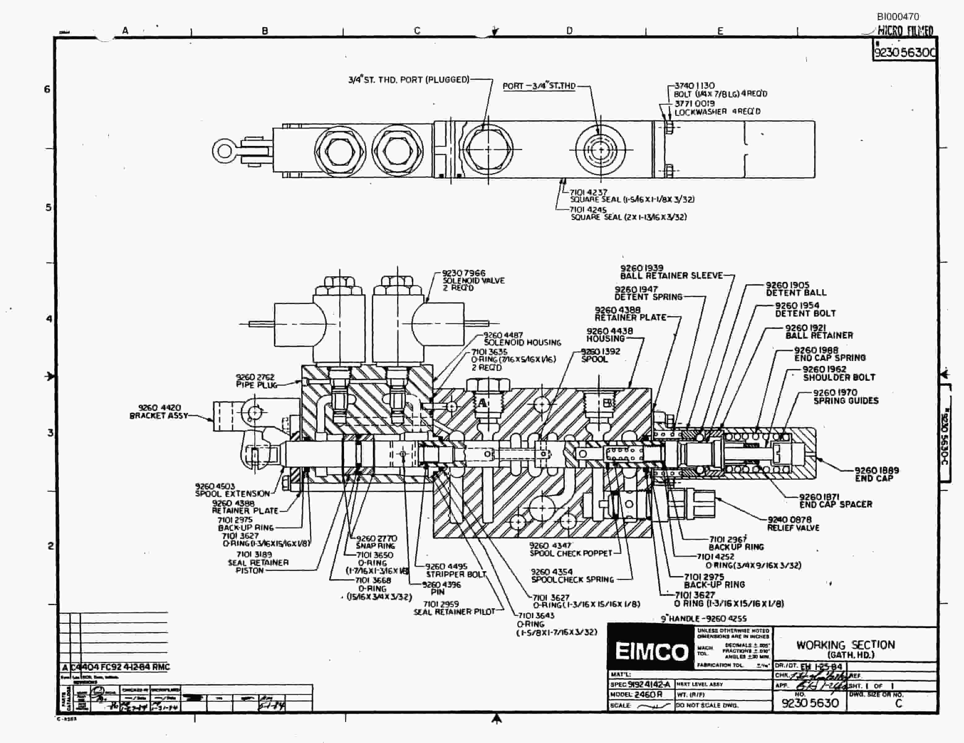 Bucyrus 2460-2 Miner Parts Catalog BI000470-2