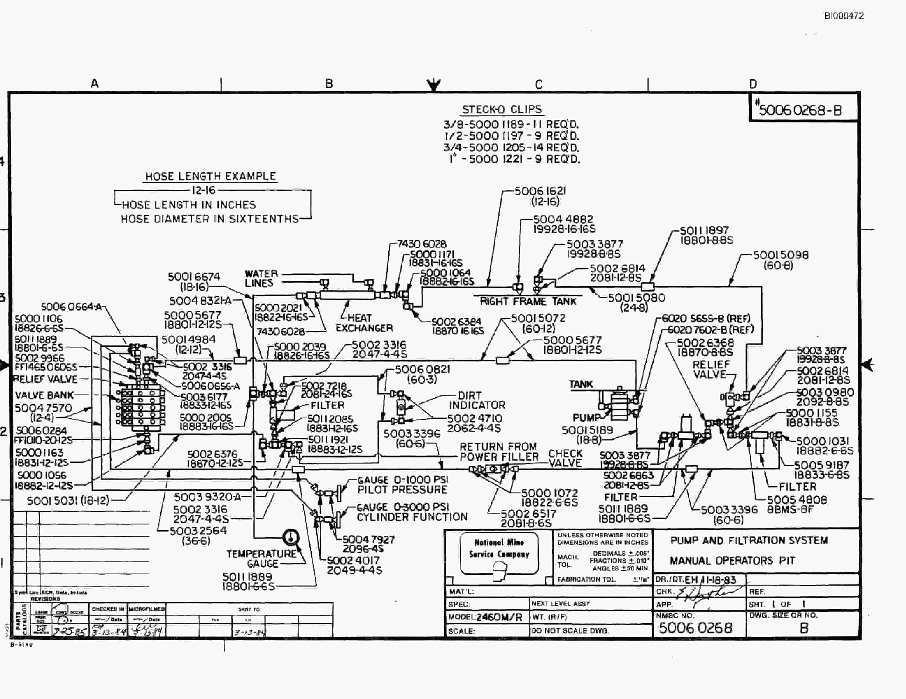 Bucyrus 2460-2 Miner Parts Catalog BI000472-2