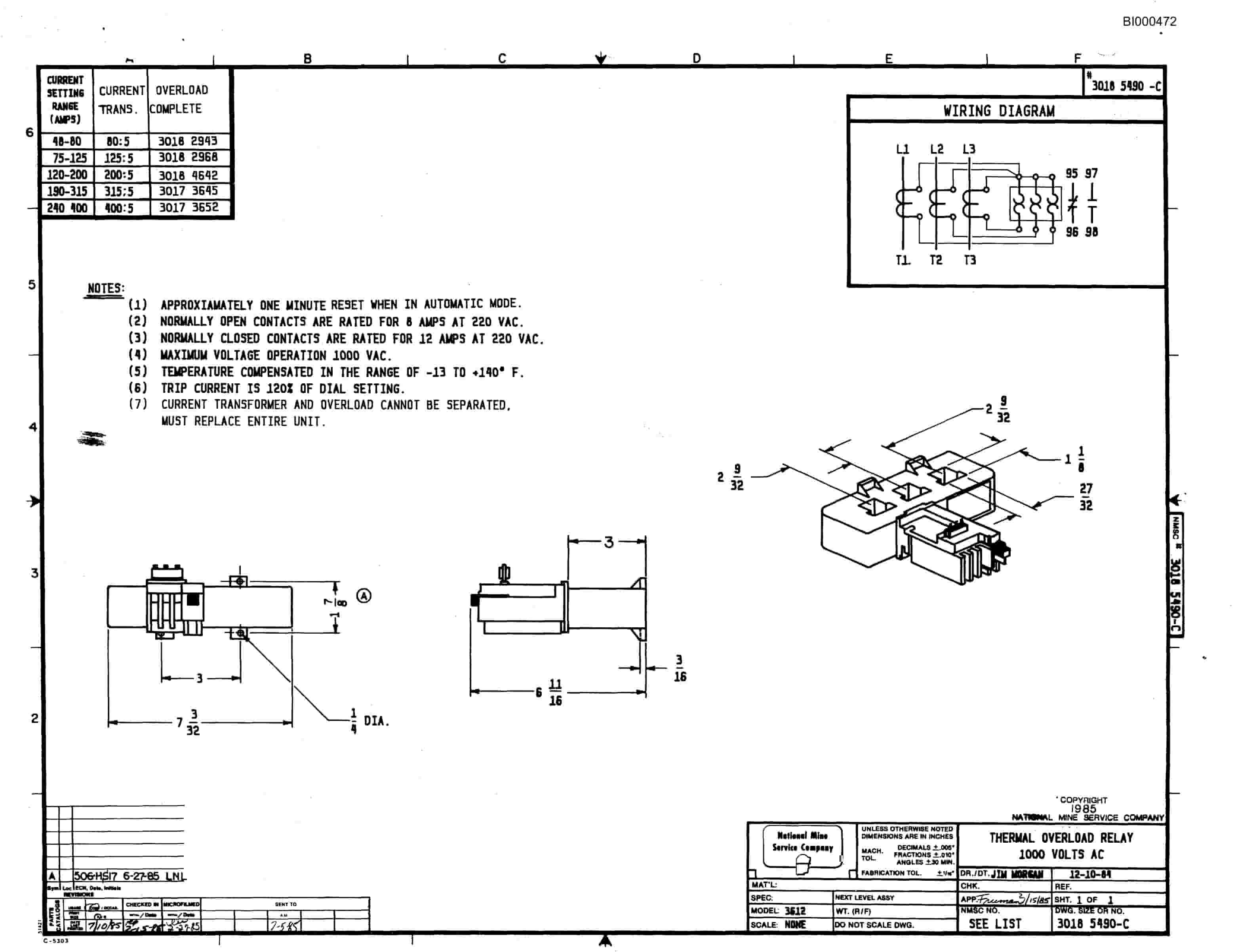 Bucyrus 2460-2 Miner Parts Catalog BI000472-3