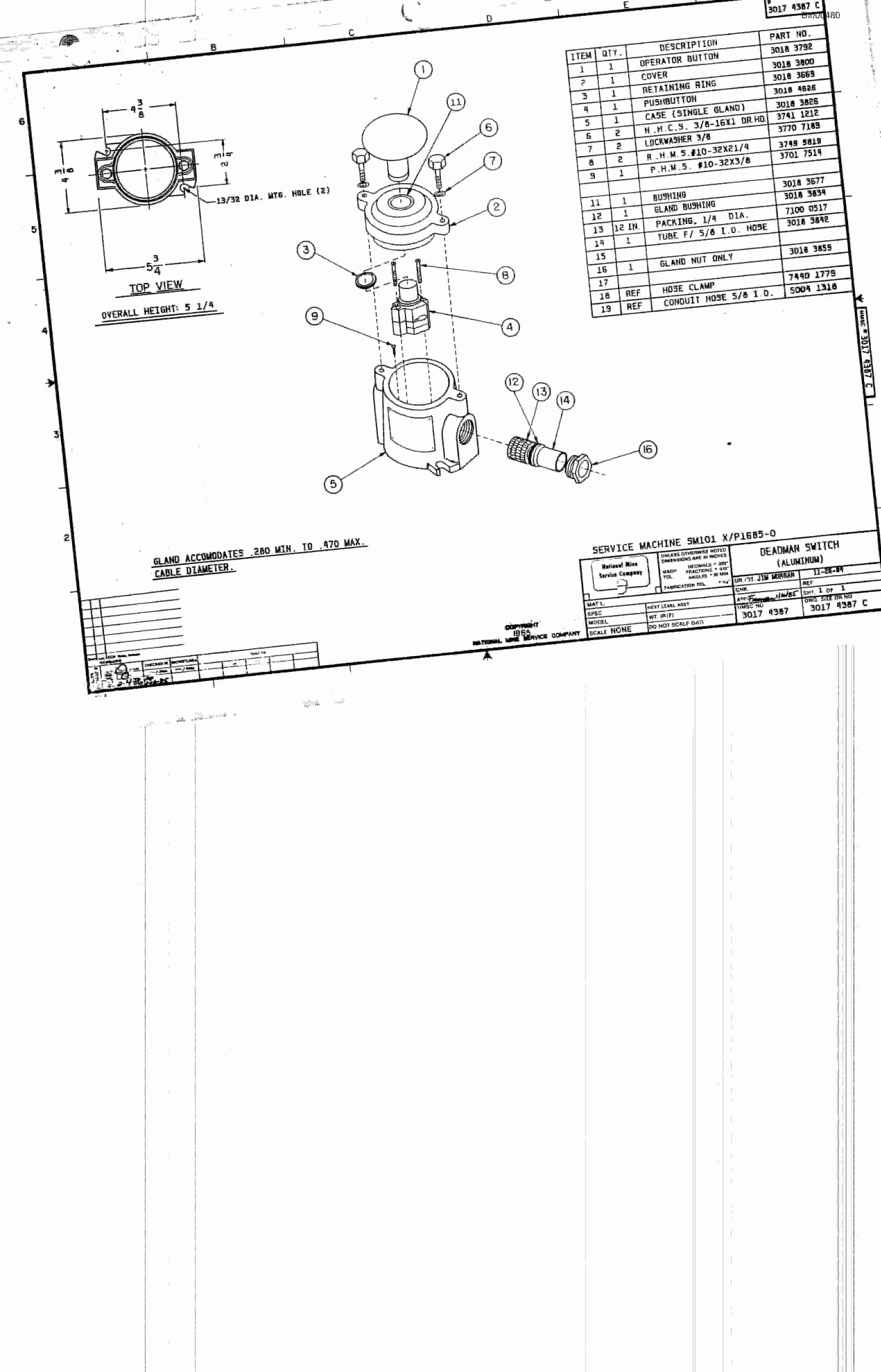 Bucyrus 2460-2 Miner Parts Catalog BI000480-4