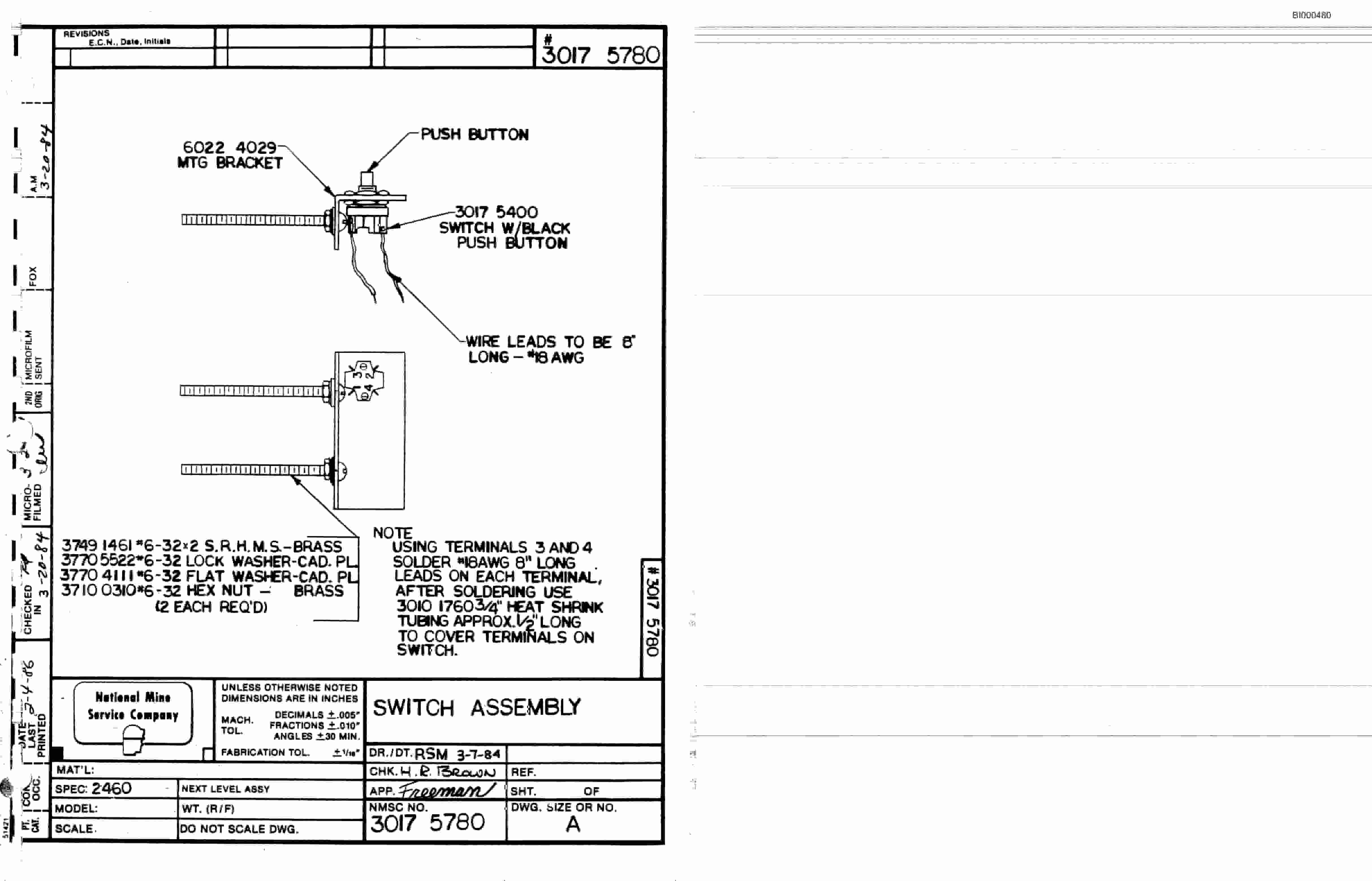 Bucyrus 2460-2 Miner Parts Catalog BI000480-5