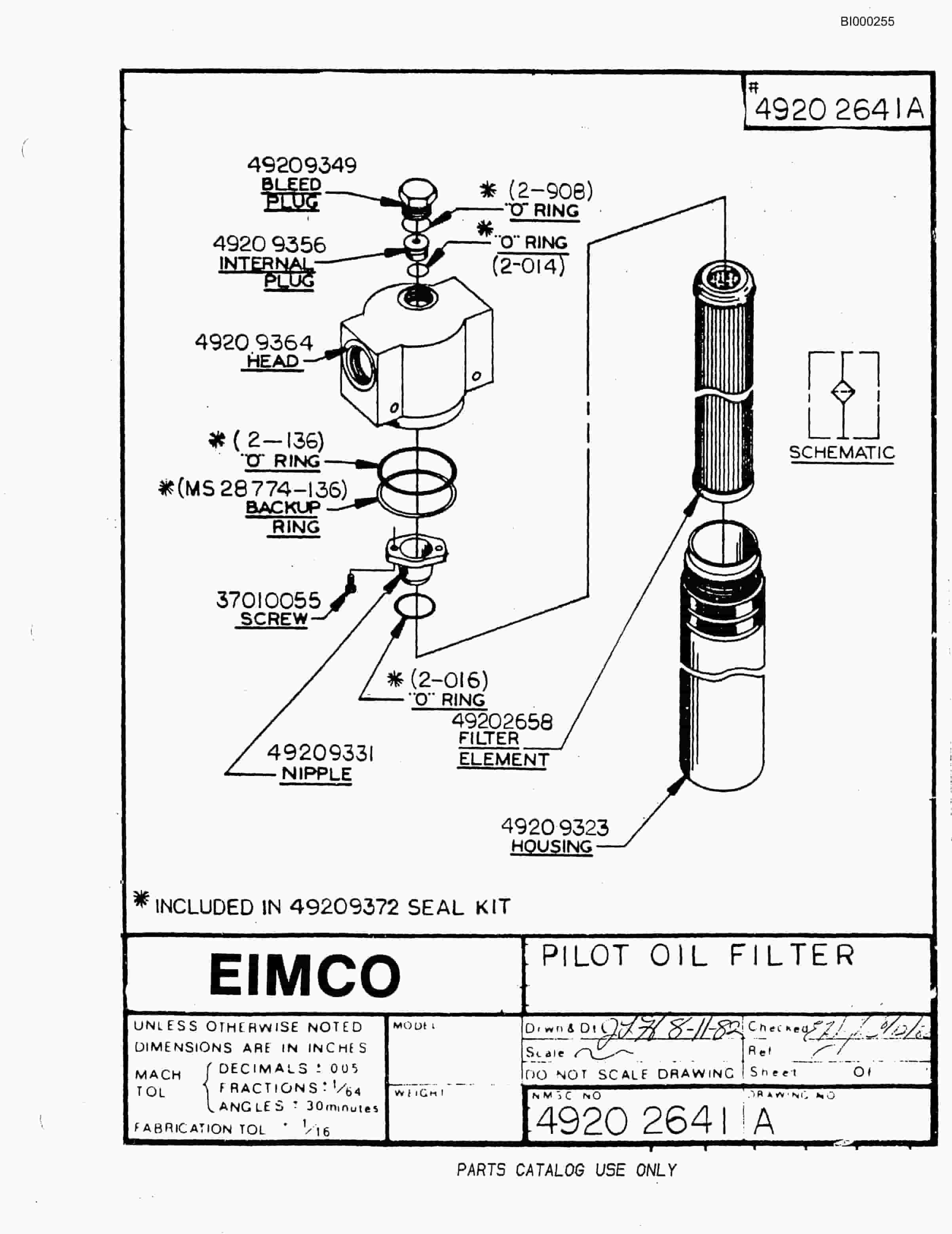 Bucyrus 2460-3 Drum Miner Parts Catalog BI000255-2