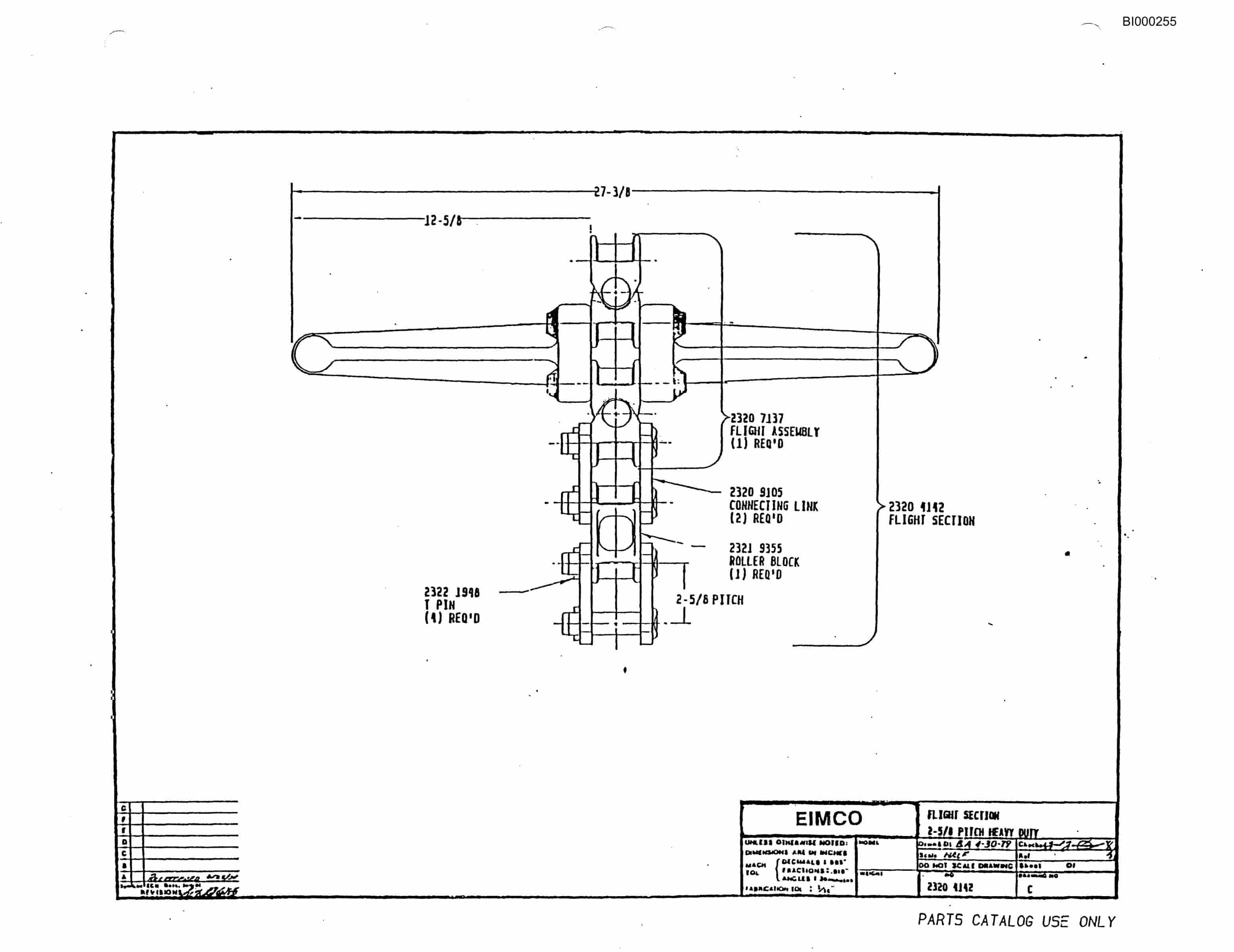 Bucyrus 2460-3 Drum Miner Parts Catalog BI000255-5