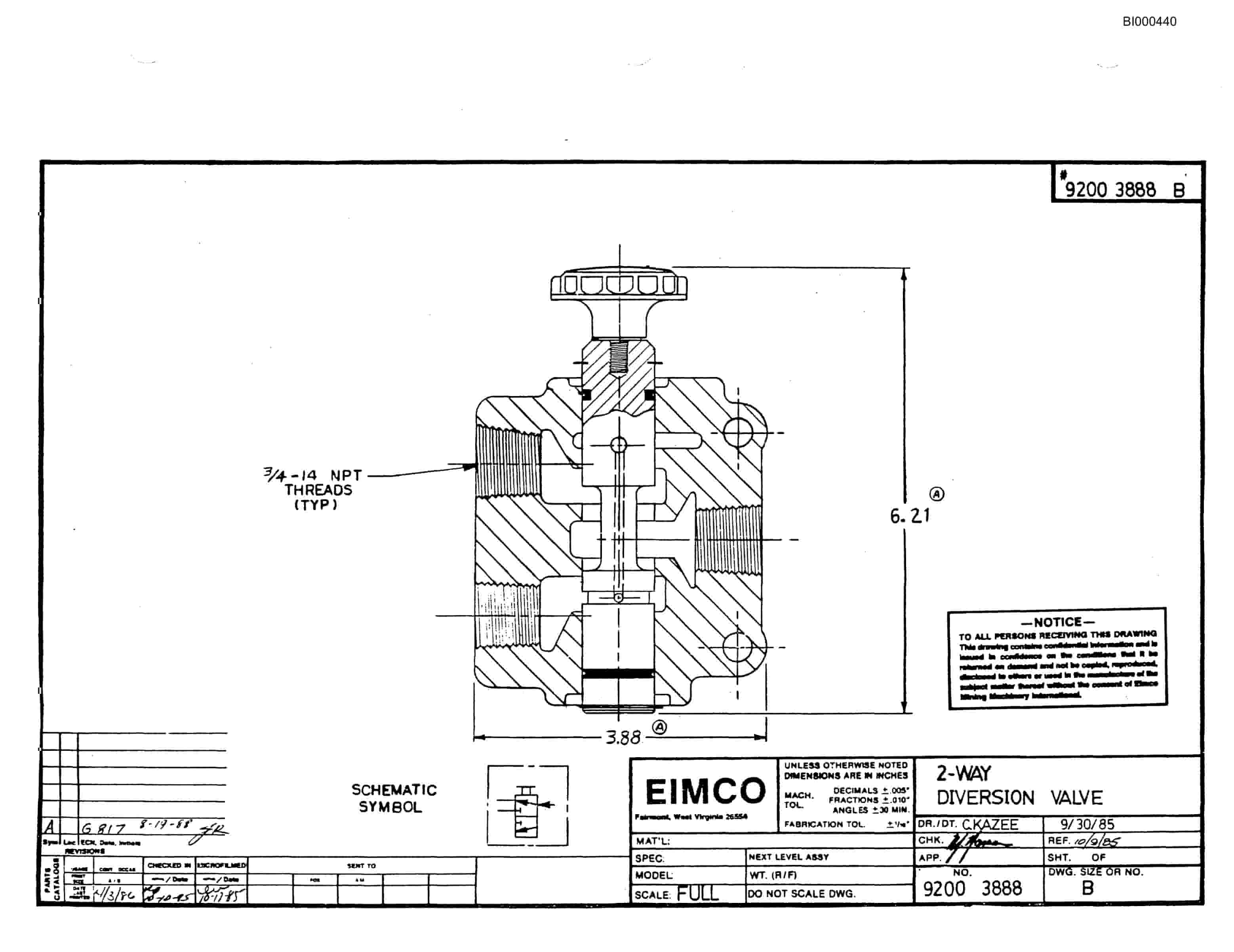 Bucyrus 2460-3 Drum Miner Parts Catalog BI000440-2