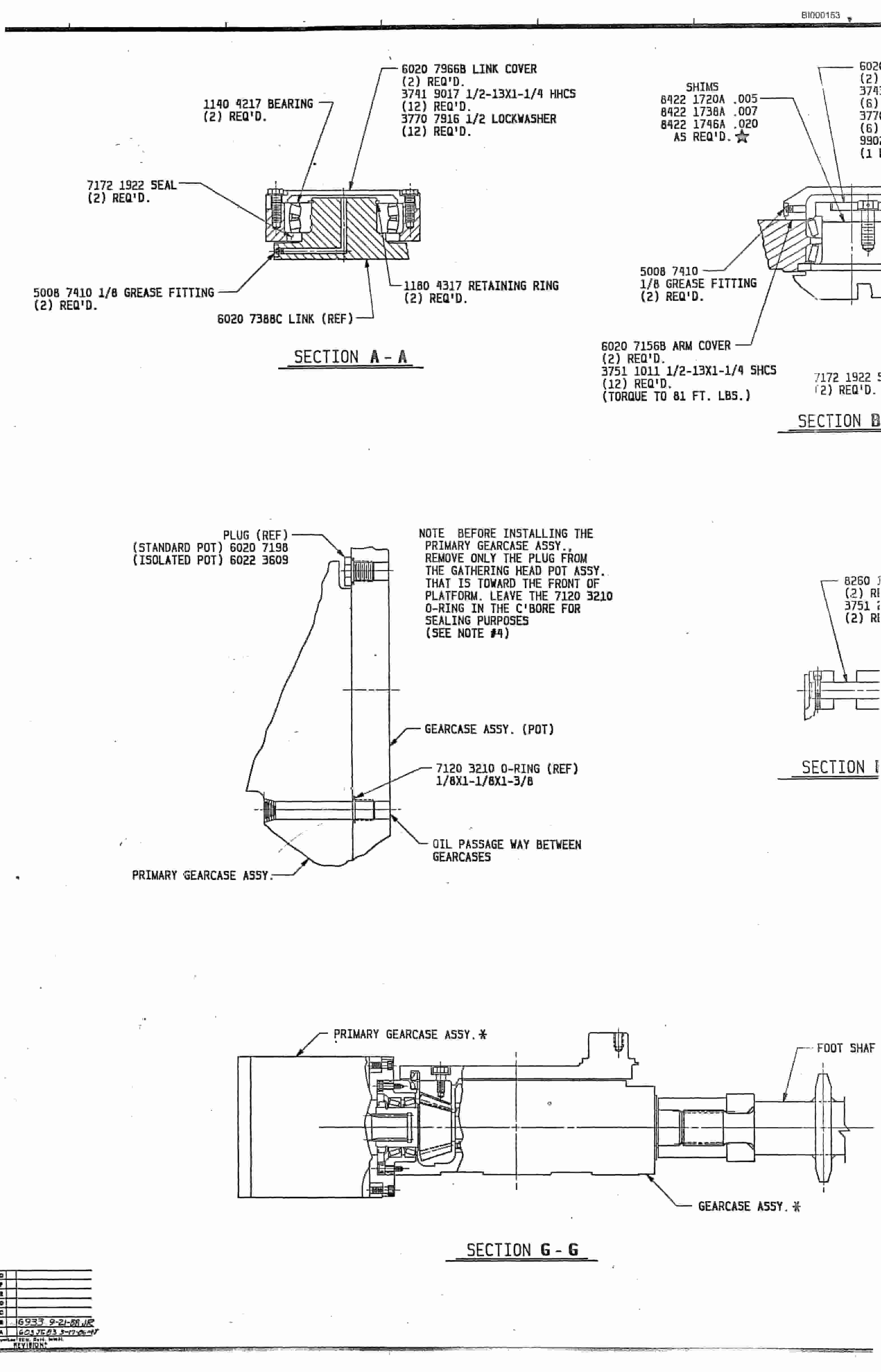 Bucyrus 2460-3 Miner Parts Catalog BI000153-4