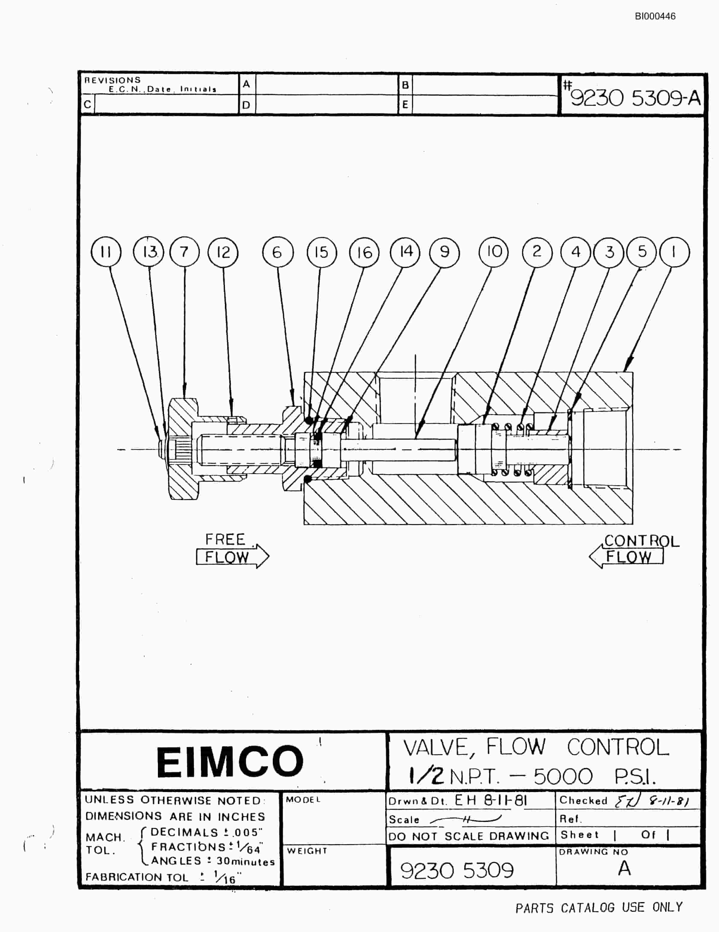 Bucyrus 2460-3 Miner Parts Catalog BI000446-2