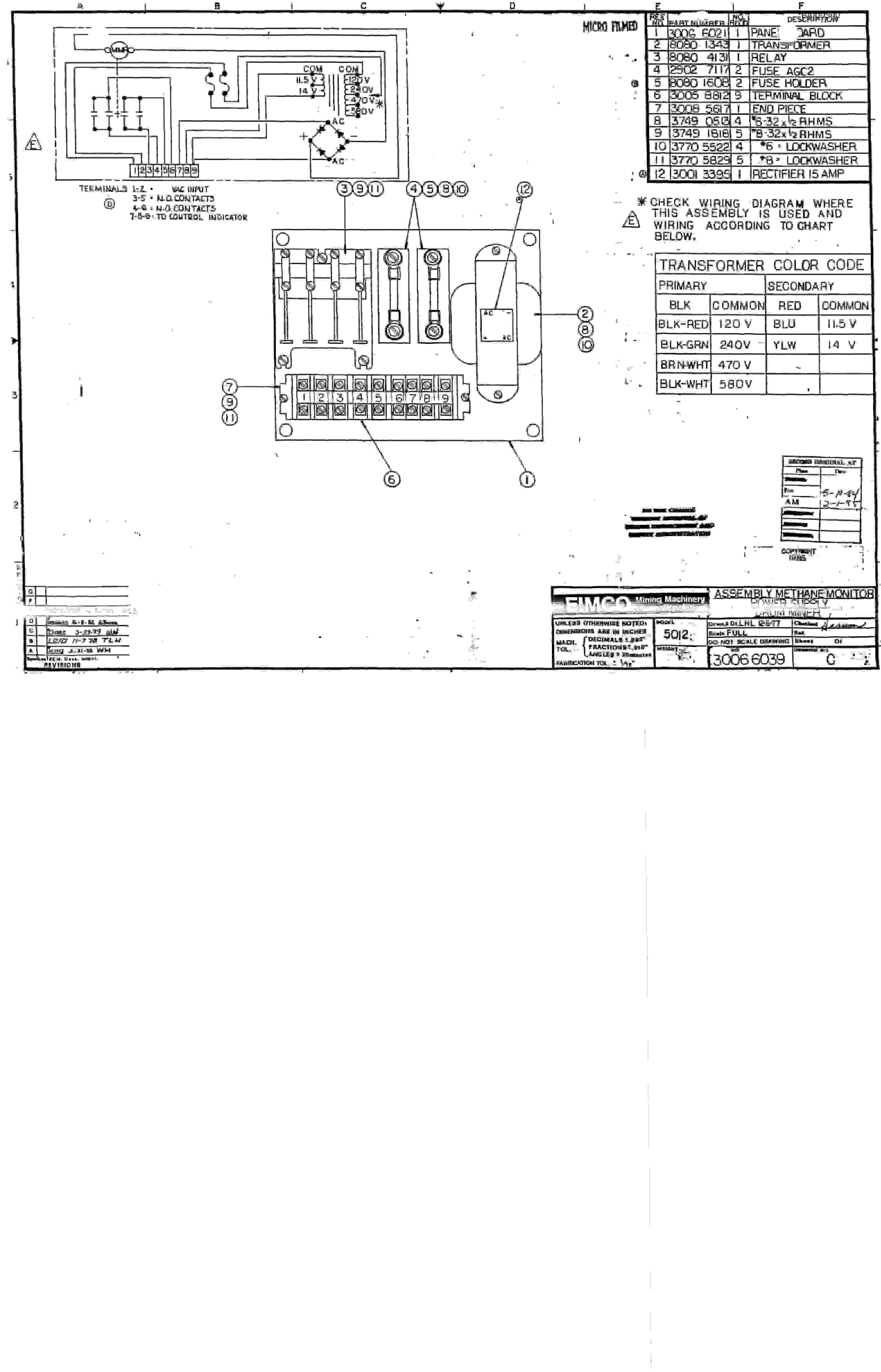 Bucyrus 2460-4 Drum Miner Parts Catalog BI000390-3