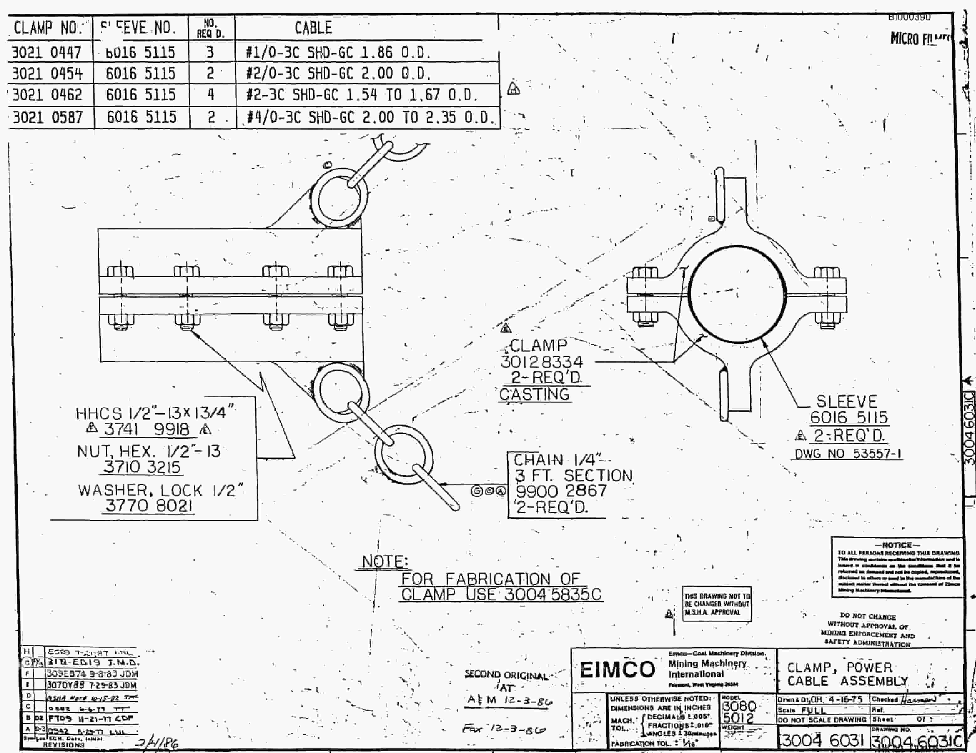 Bucyrus 2460-4 Drum Miner Parts Catalog BI000390-4