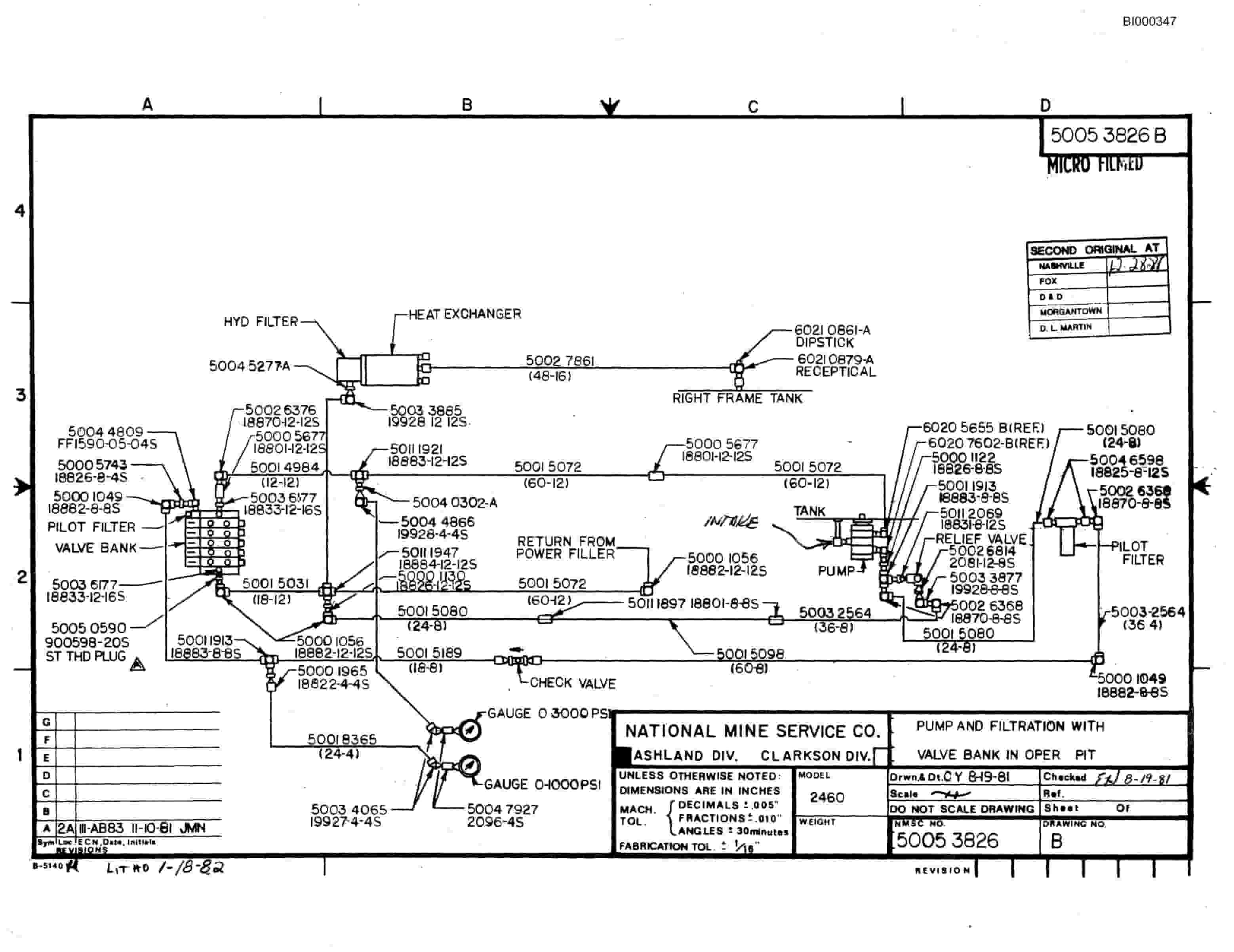 Bucyrus 2460 Drum Miner Parts Catalog BI000347-2