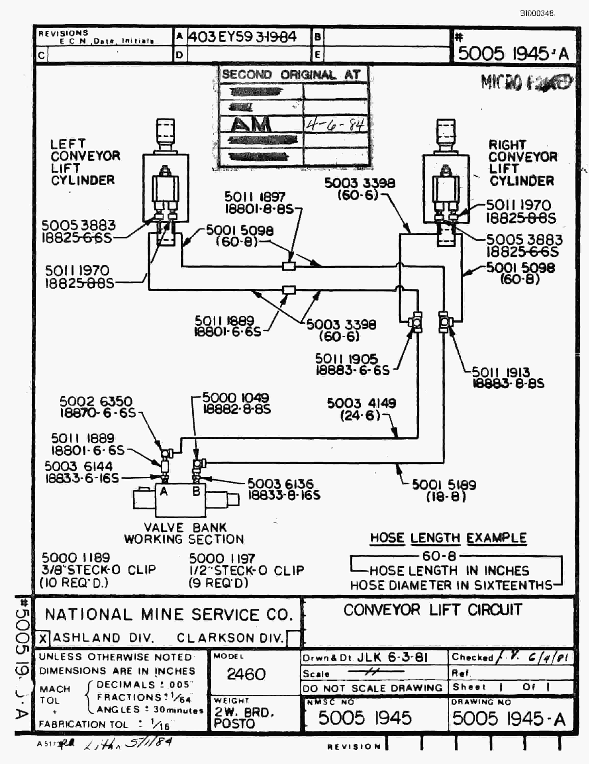 Bucyrus 2460 Drum Miner Parts Catalog BI000348-2
