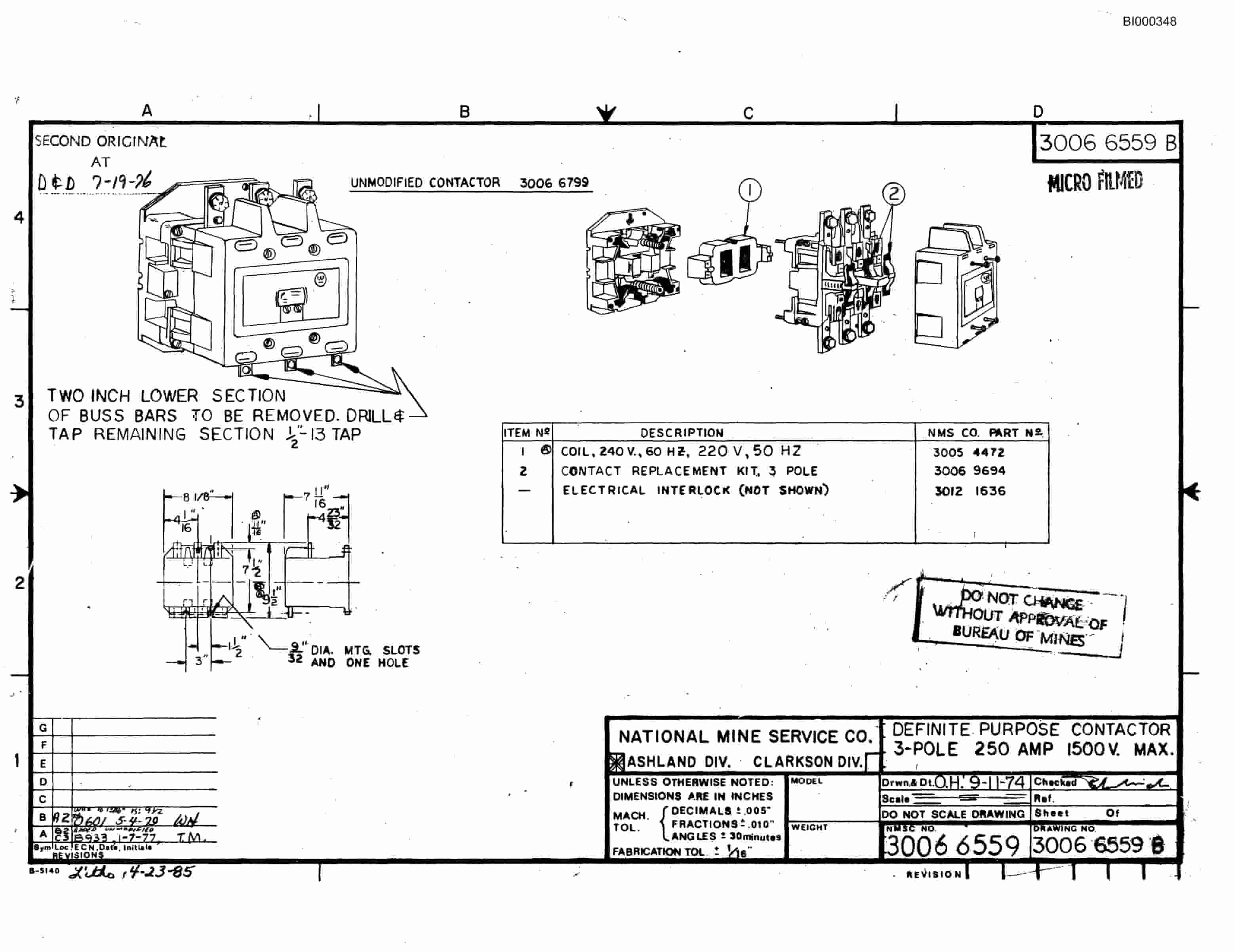 Bucyrus 2460 Drum Miner Parts Catalog BI000348-4