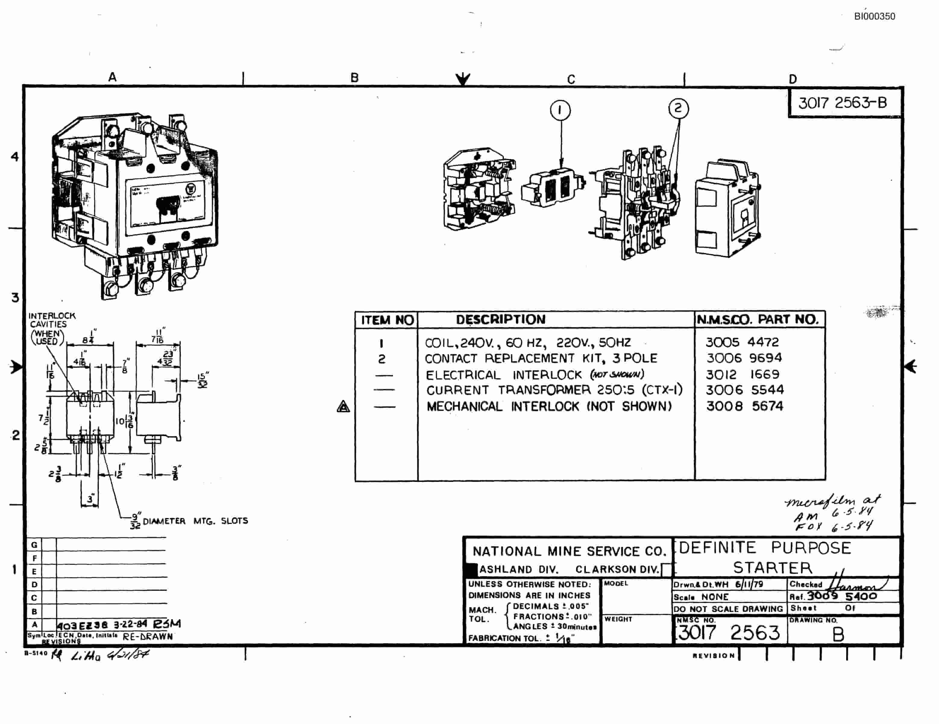 Bucyrus 2460 Drum Miner Parts Catalog BI000350-4