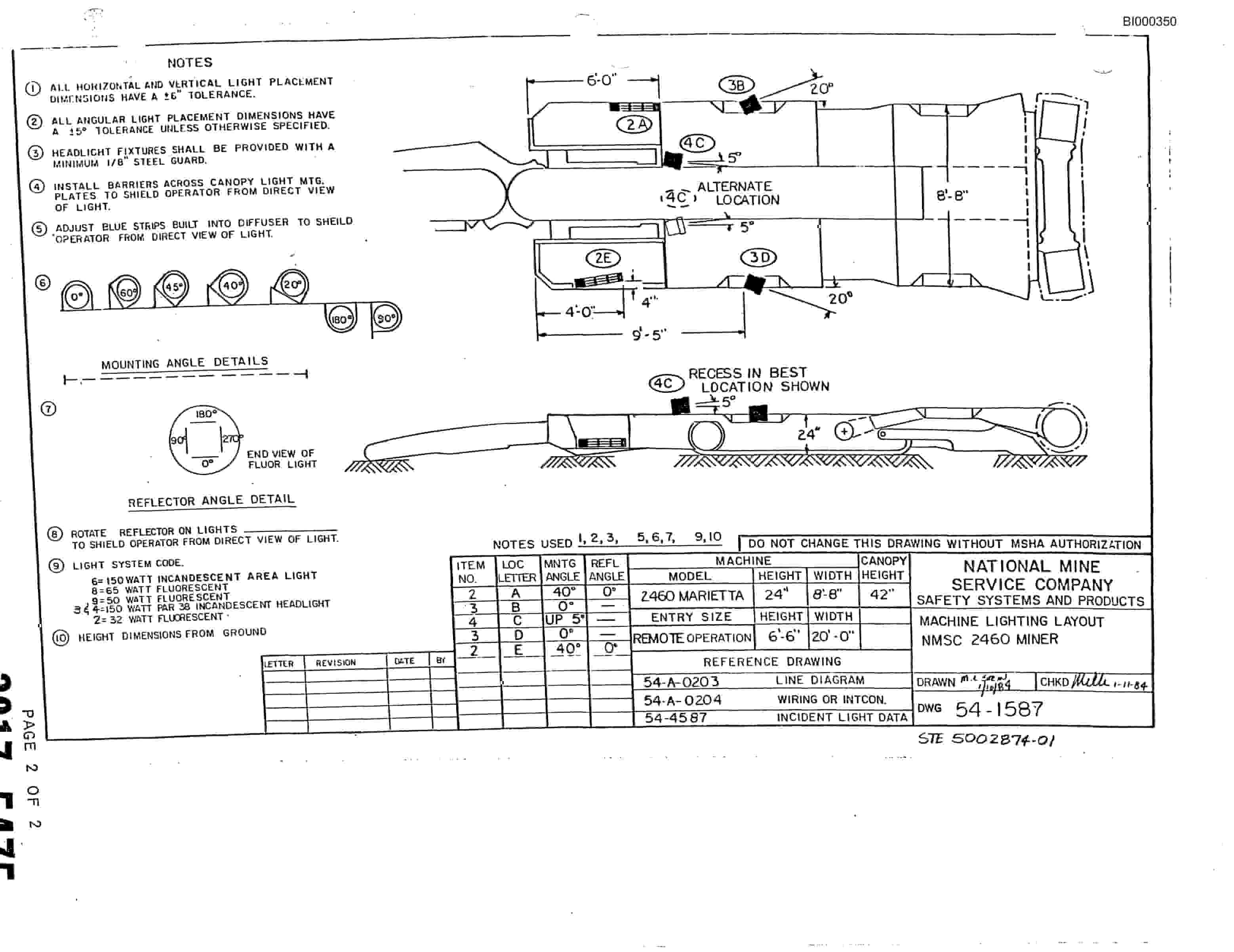 Bucyrus 2460 Drum Miner Parts Catalog BI000350-5