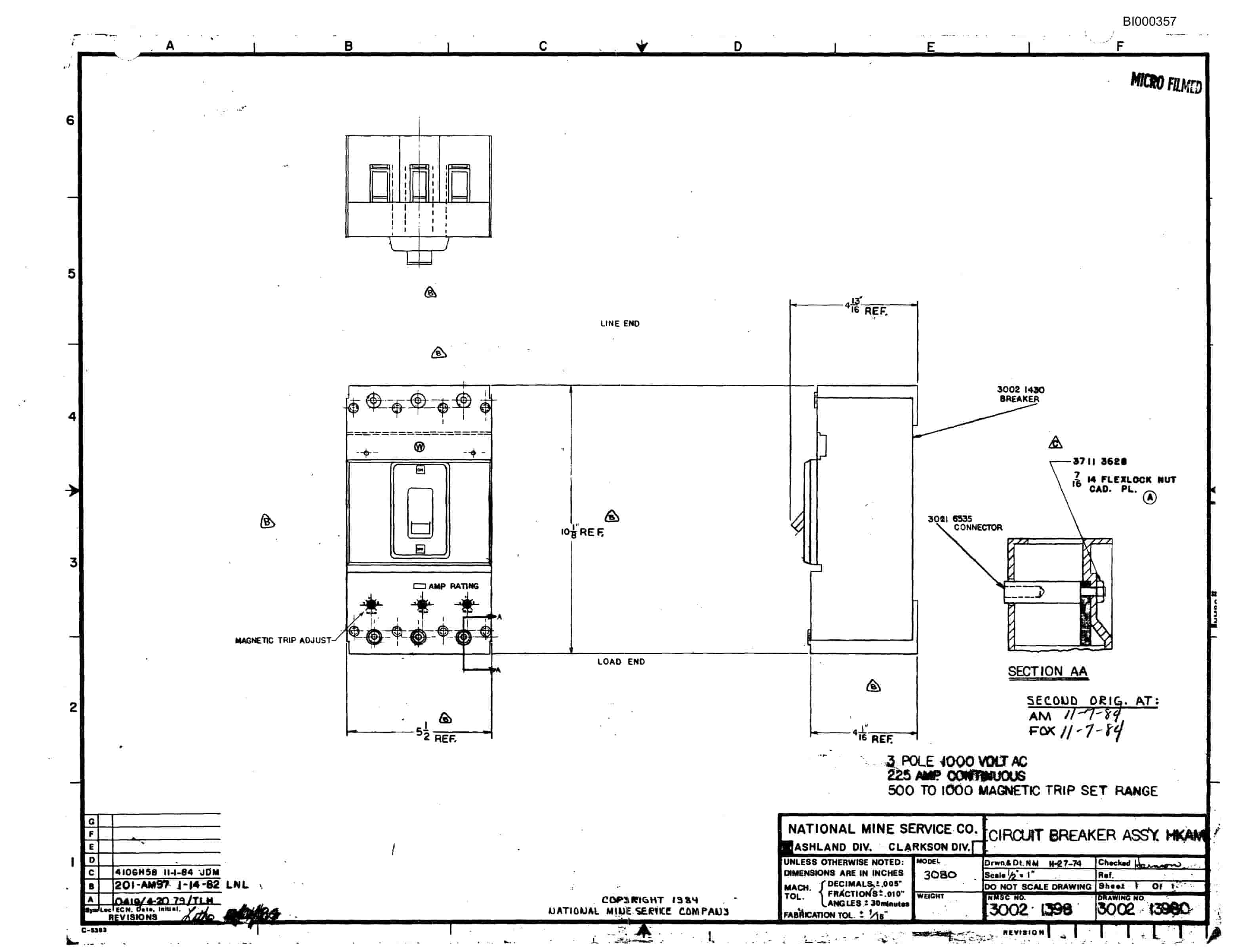 Bucyrus 2460 Drum Miner Parts Catalog BI000357-3