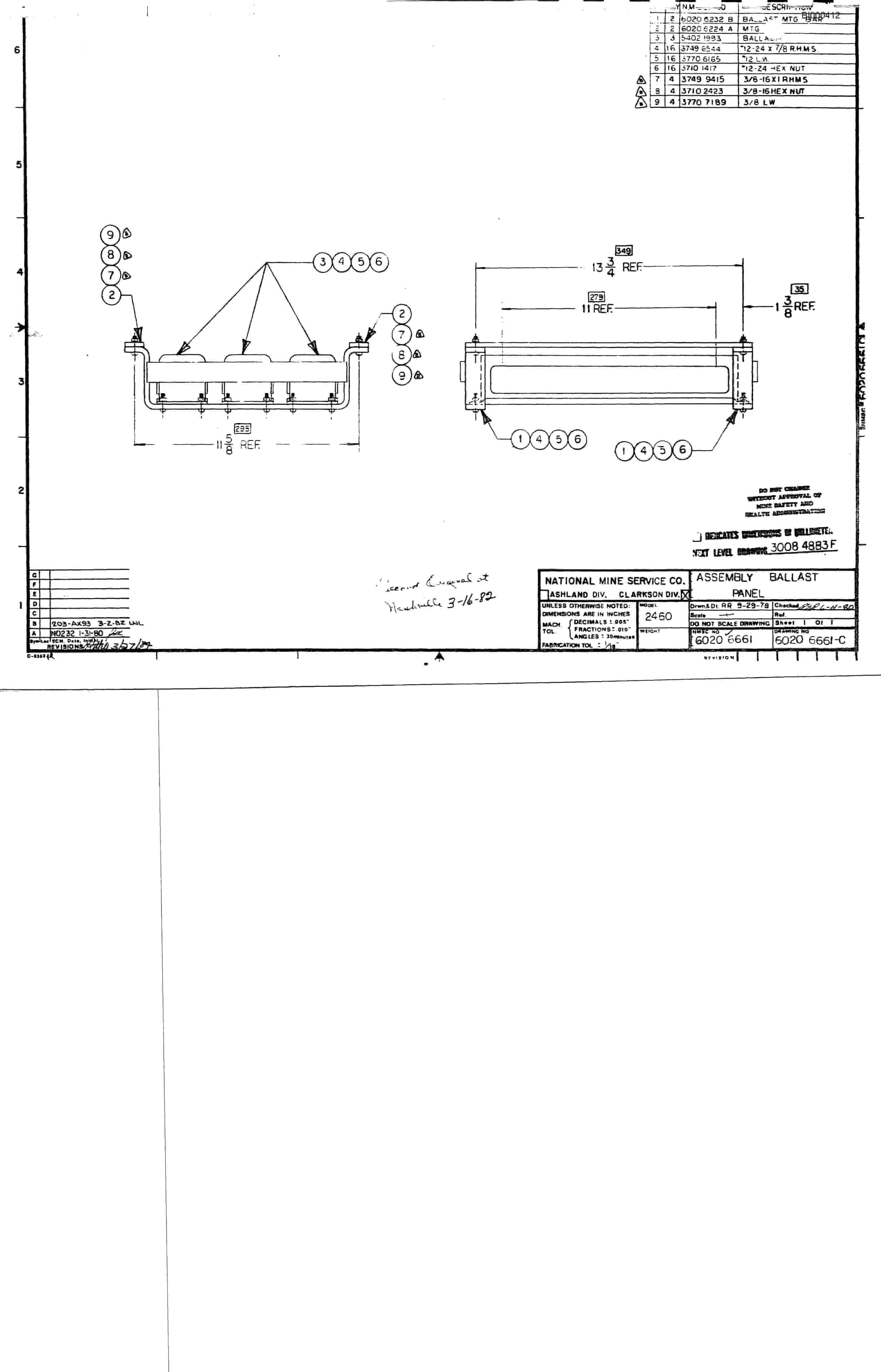 Bucyrus 2460 Drum Miner Parts Catalog BI000412-3