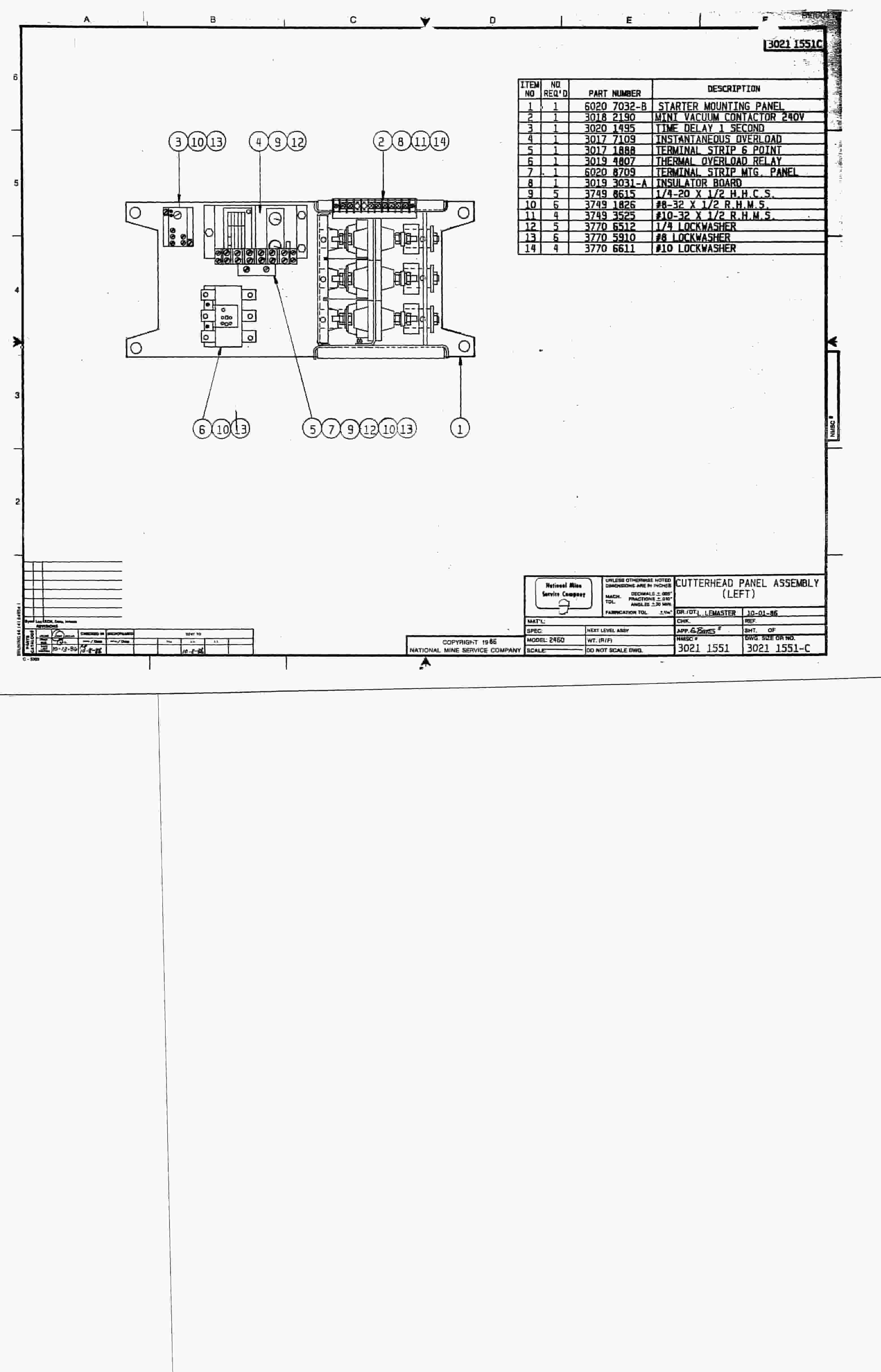 Bucyrus 2460 Drum Miner Parts Catalog BI000412-4