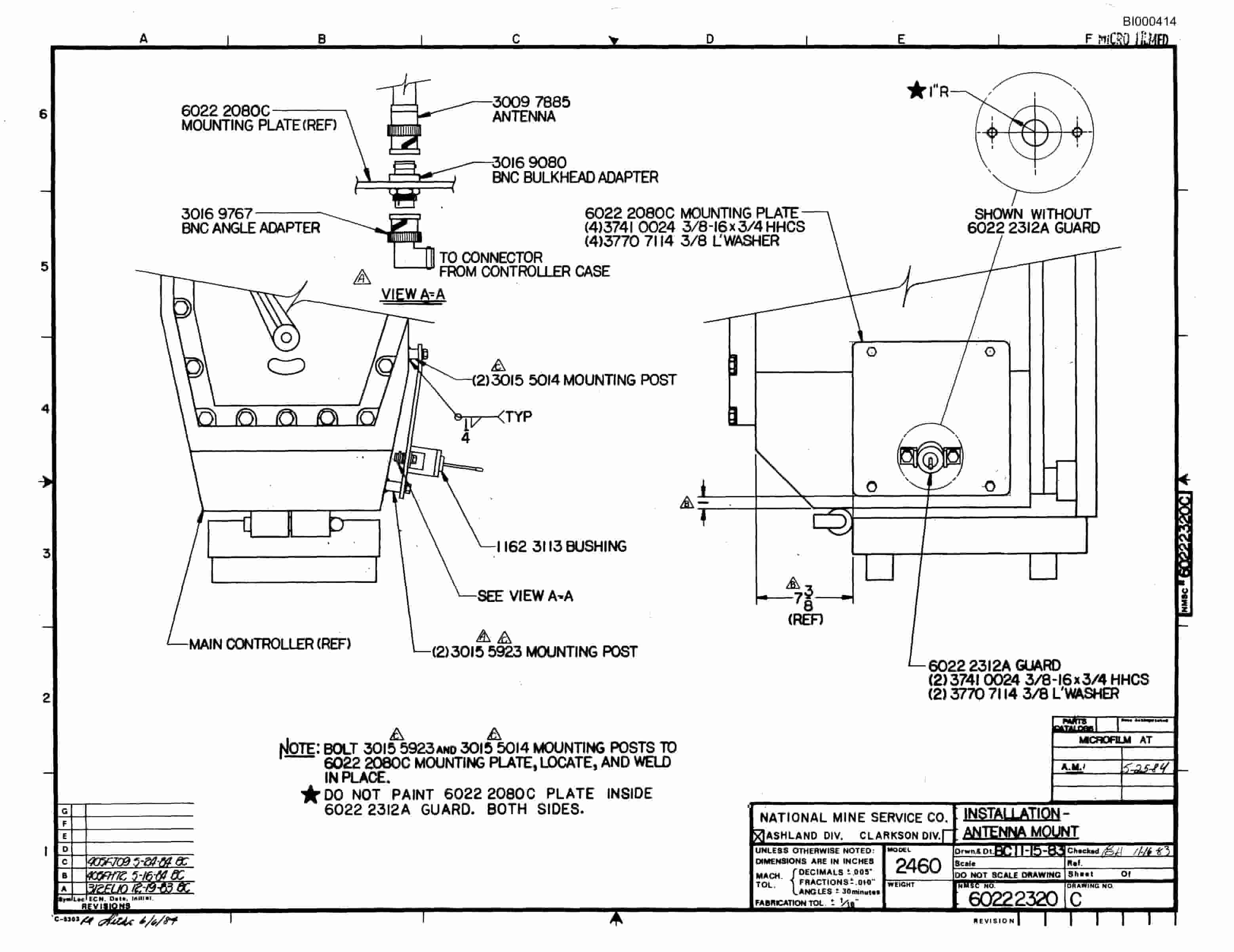 Bucyrus 2460 Drum Miner Parts Catalog BI000414-5