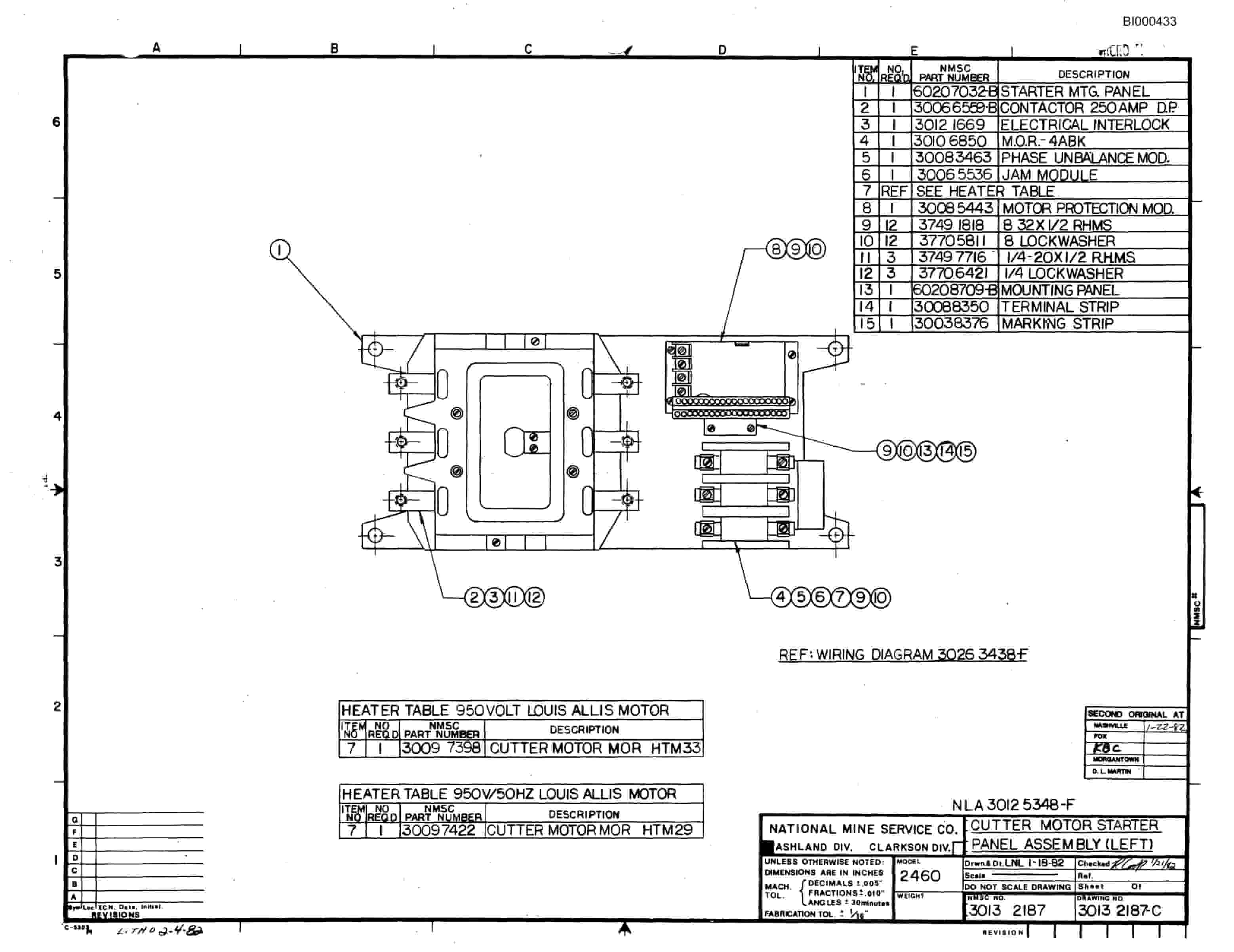 Bucyrus 2460 Drum Miner Parts Catalog BI000433-4
