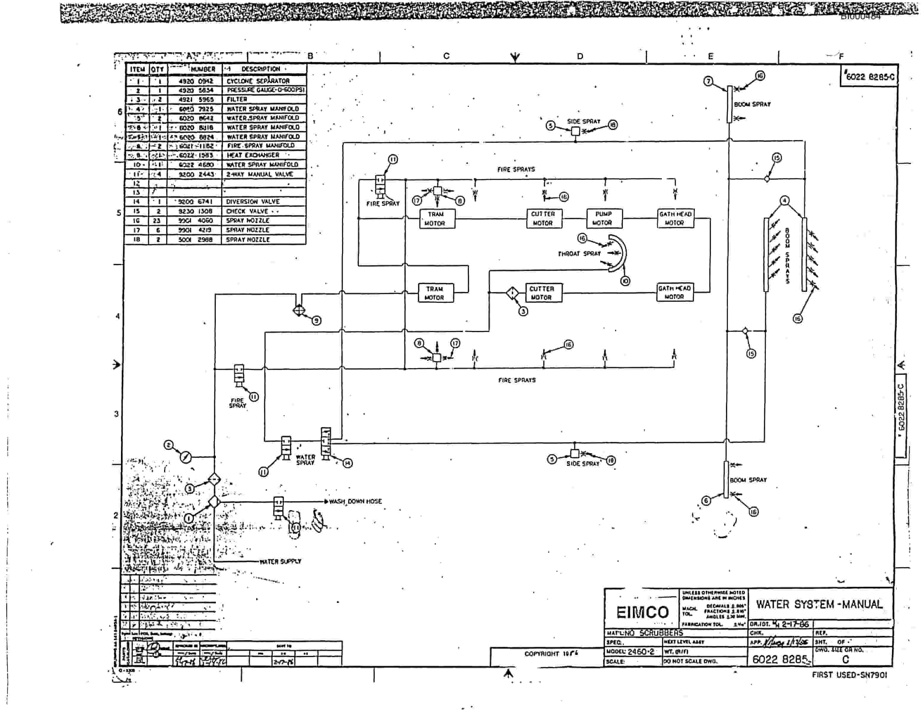 Bucyrus 2460 Drum Miner Parts Catalog BI000484-2