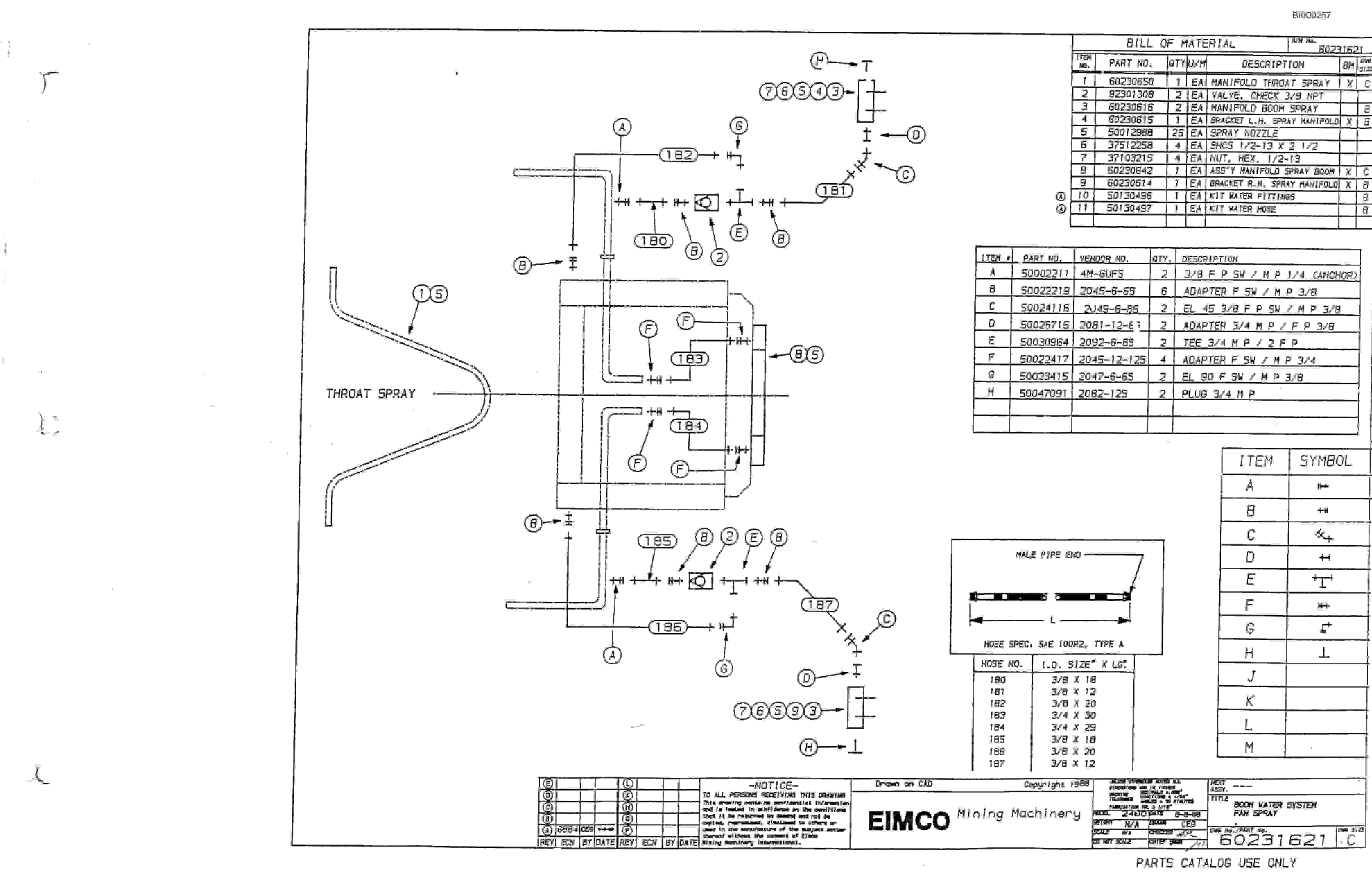 Bucyrus 2460 Miner Parts Catalog BI000257-5
