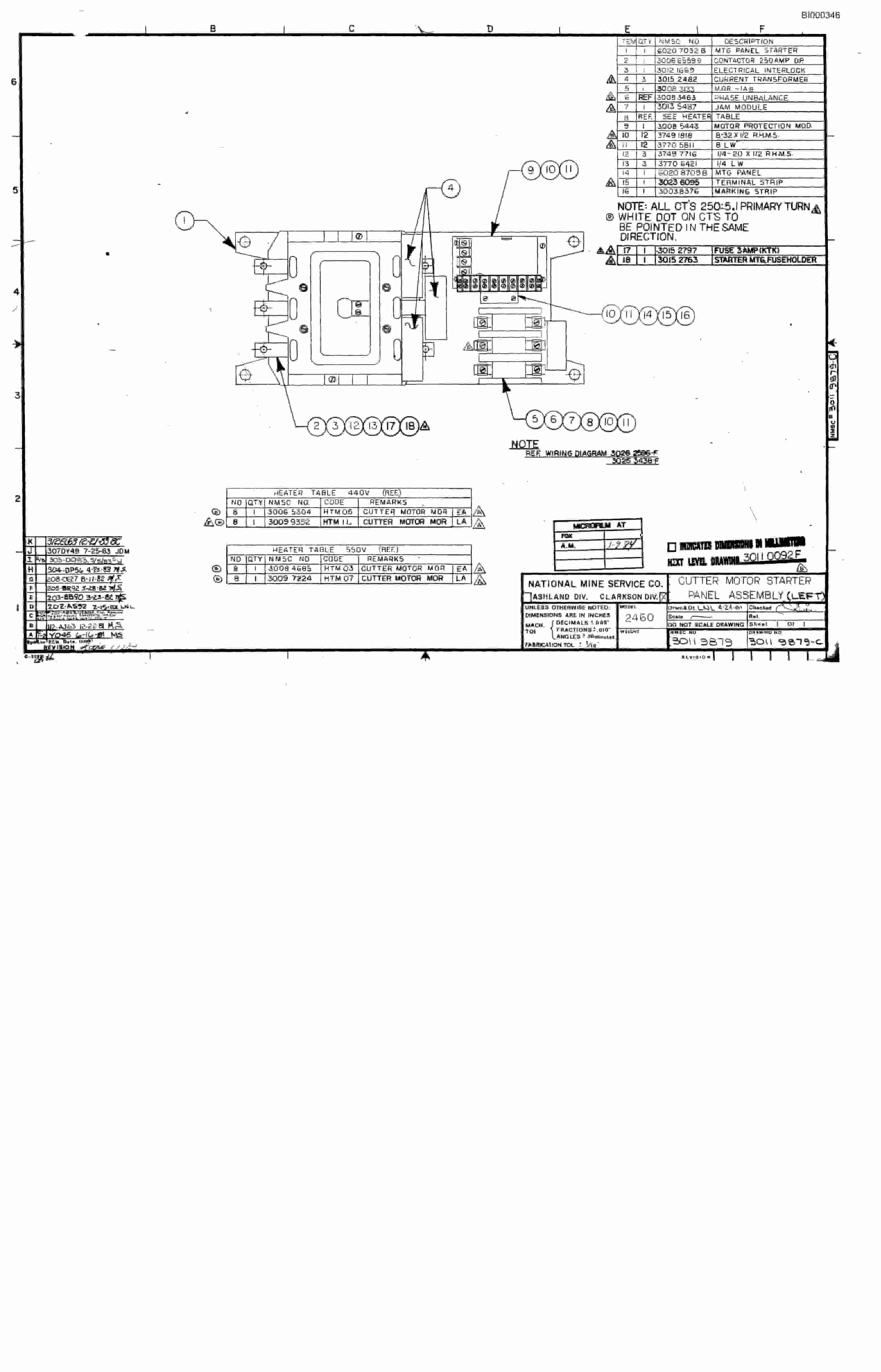 Bucyrus 2460 Miner Parts Catalog BI000346-5