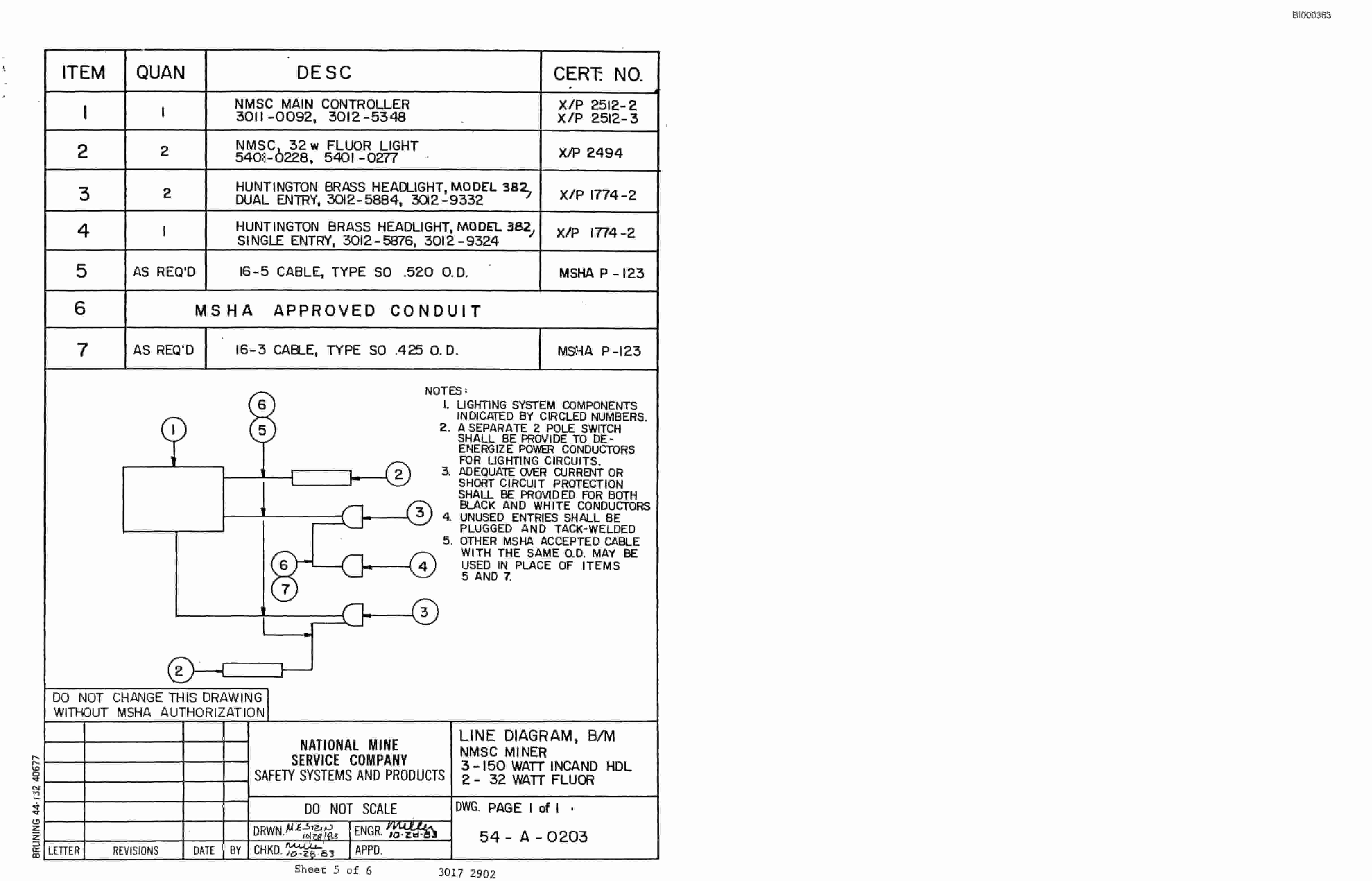 Bucyrus 2460 Miner Parts Catalog BI000363-4