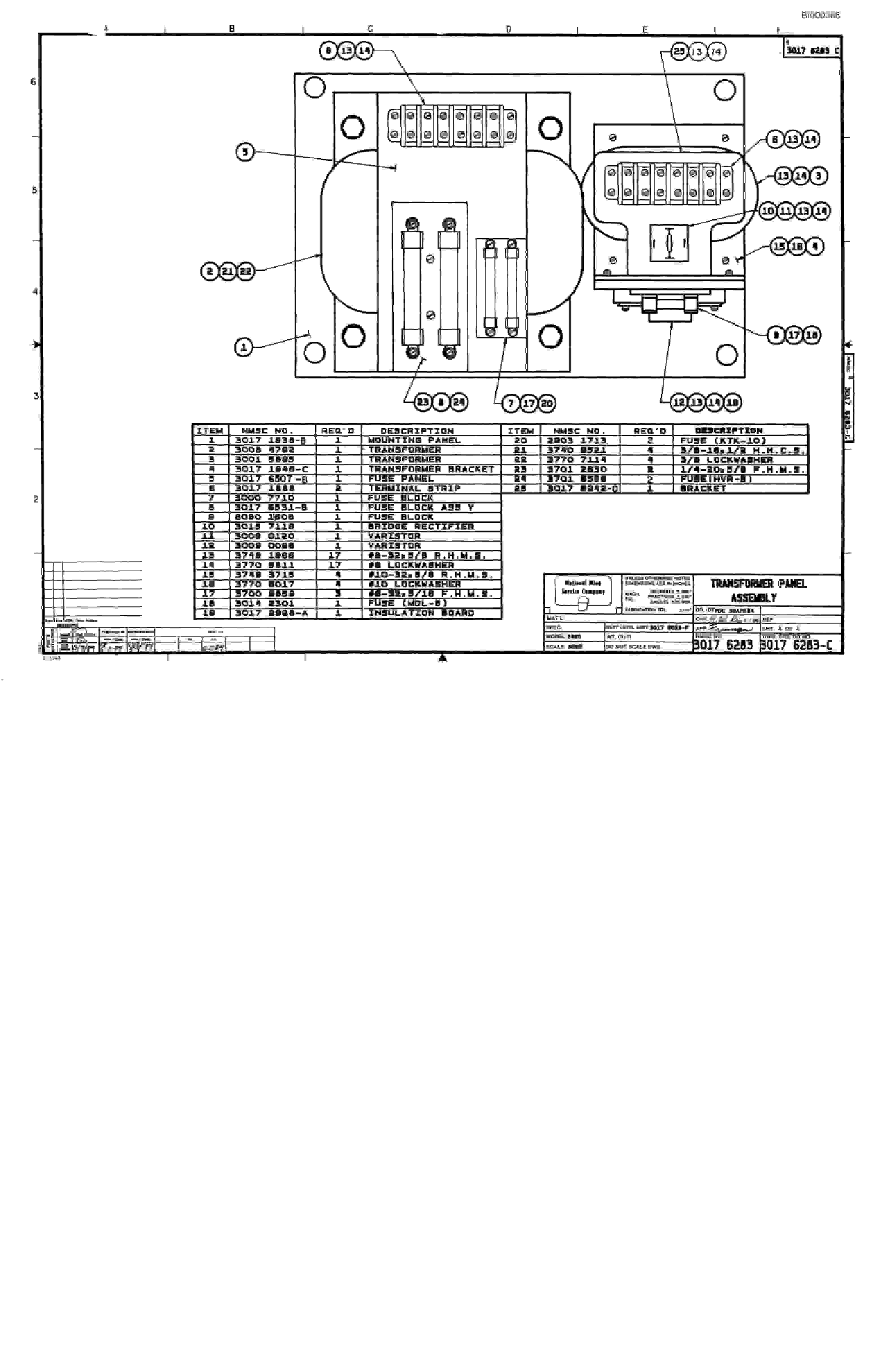 Bucyrus 2460 Miner Parts Catalog BI000366-3