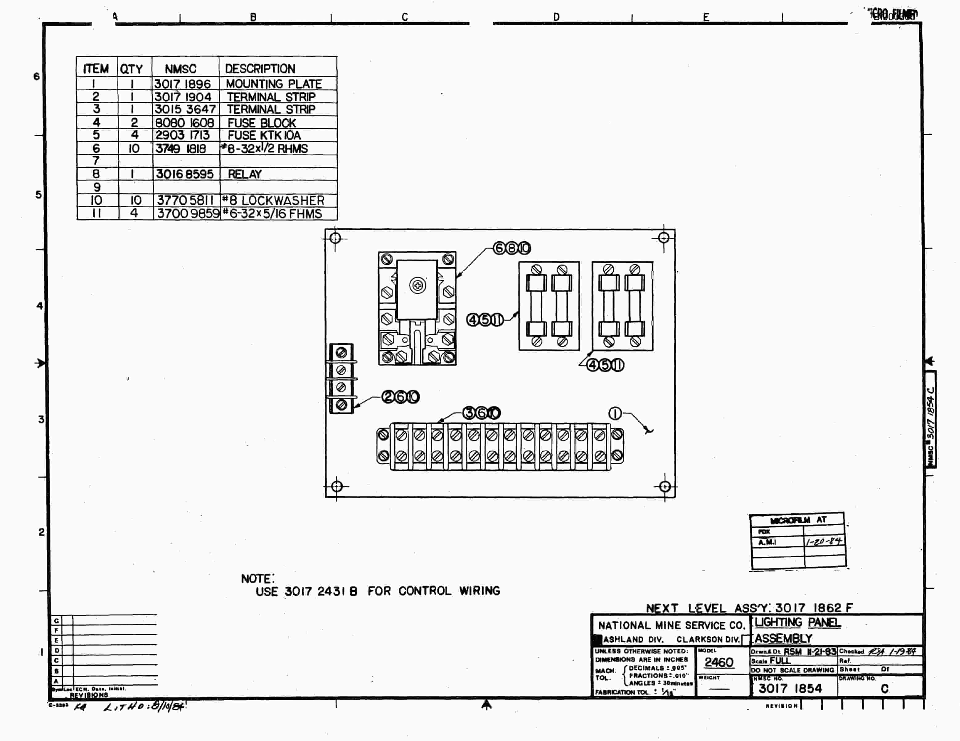 Bucyrus 2460 Miner Parts Catalog BI000366-4