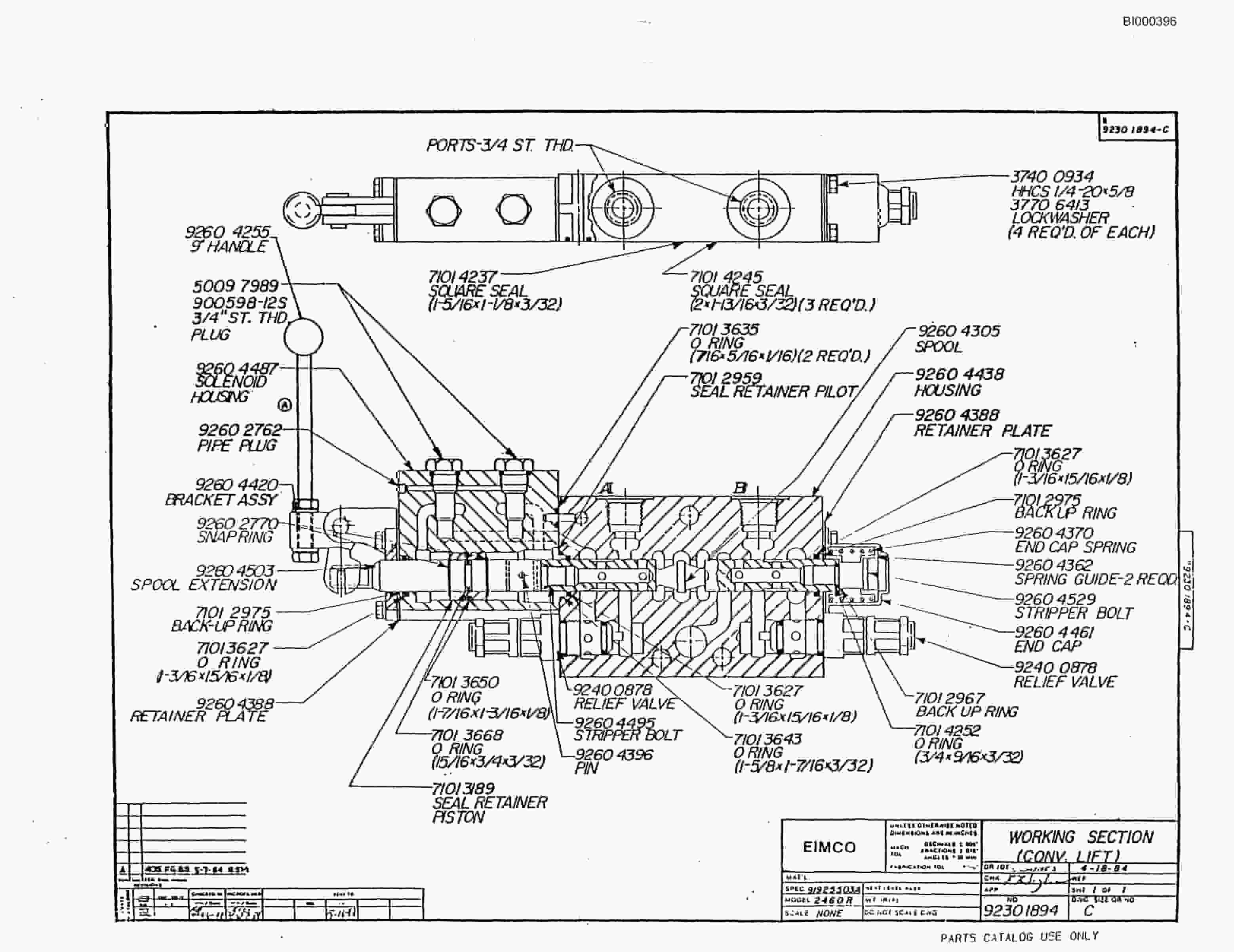 Bucyrus 2460 Miner Parts Catalog BI000396-2