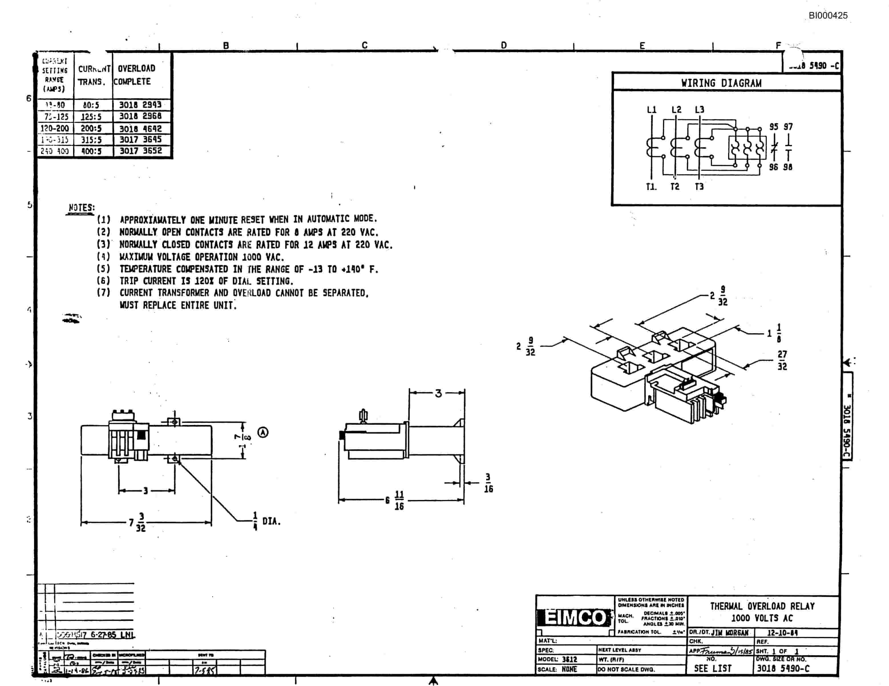 Bucyrus 2460 Miner Parts Catalog BI000435-3
