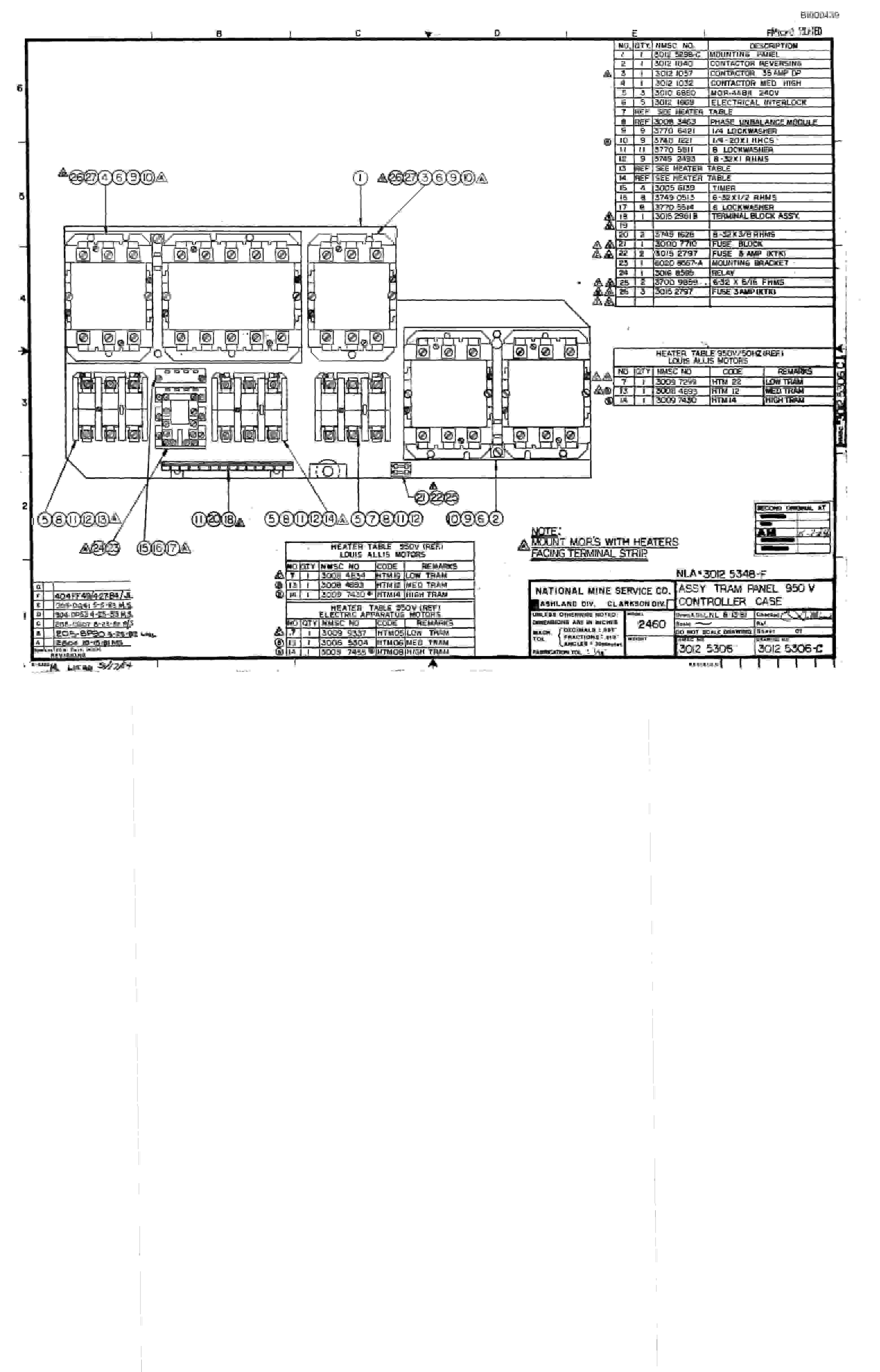 Bucyrus 2460 Miner Parts Catalog BI000439-3