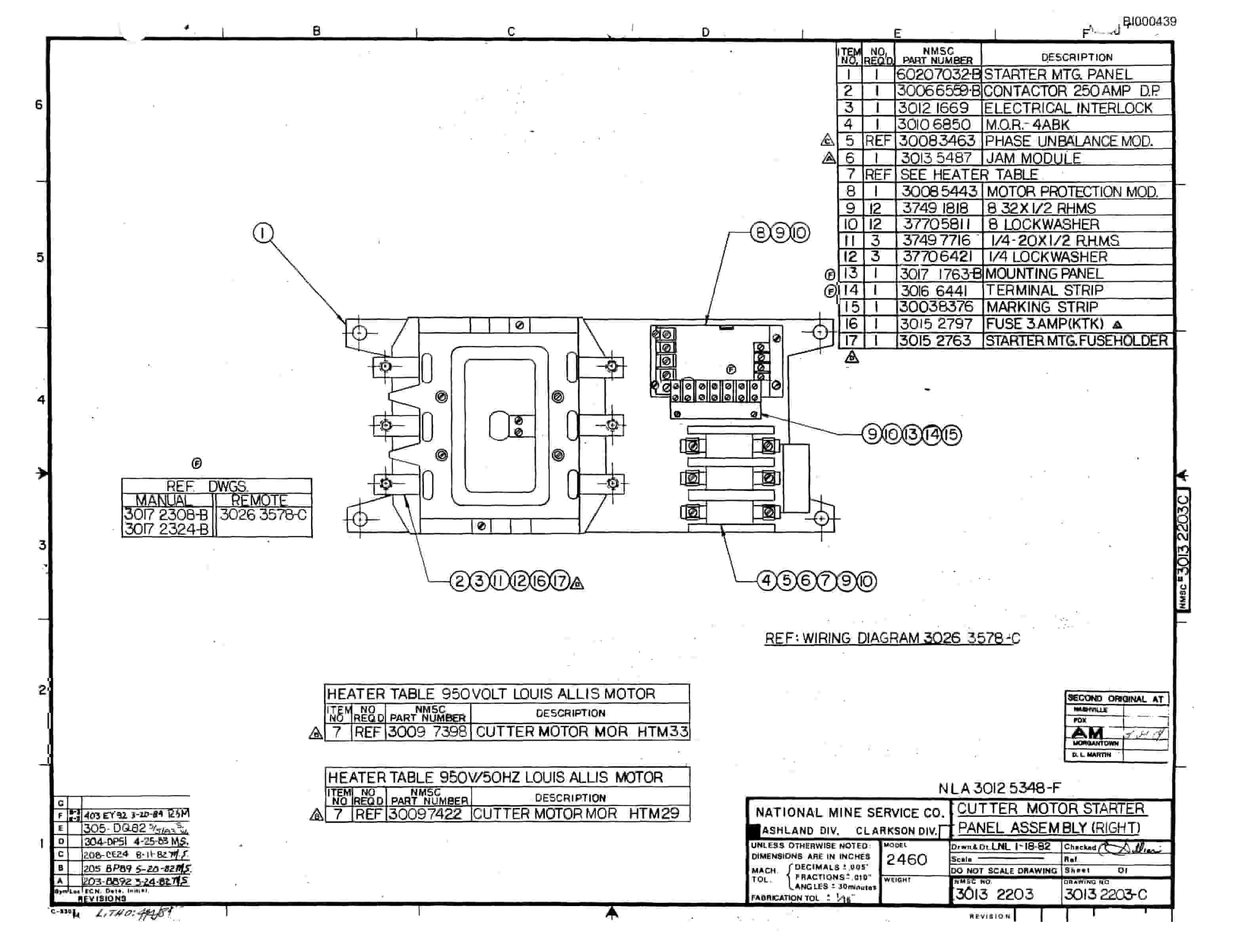 Bucyrus 2460 Miner Parts Catalog BI000439-5