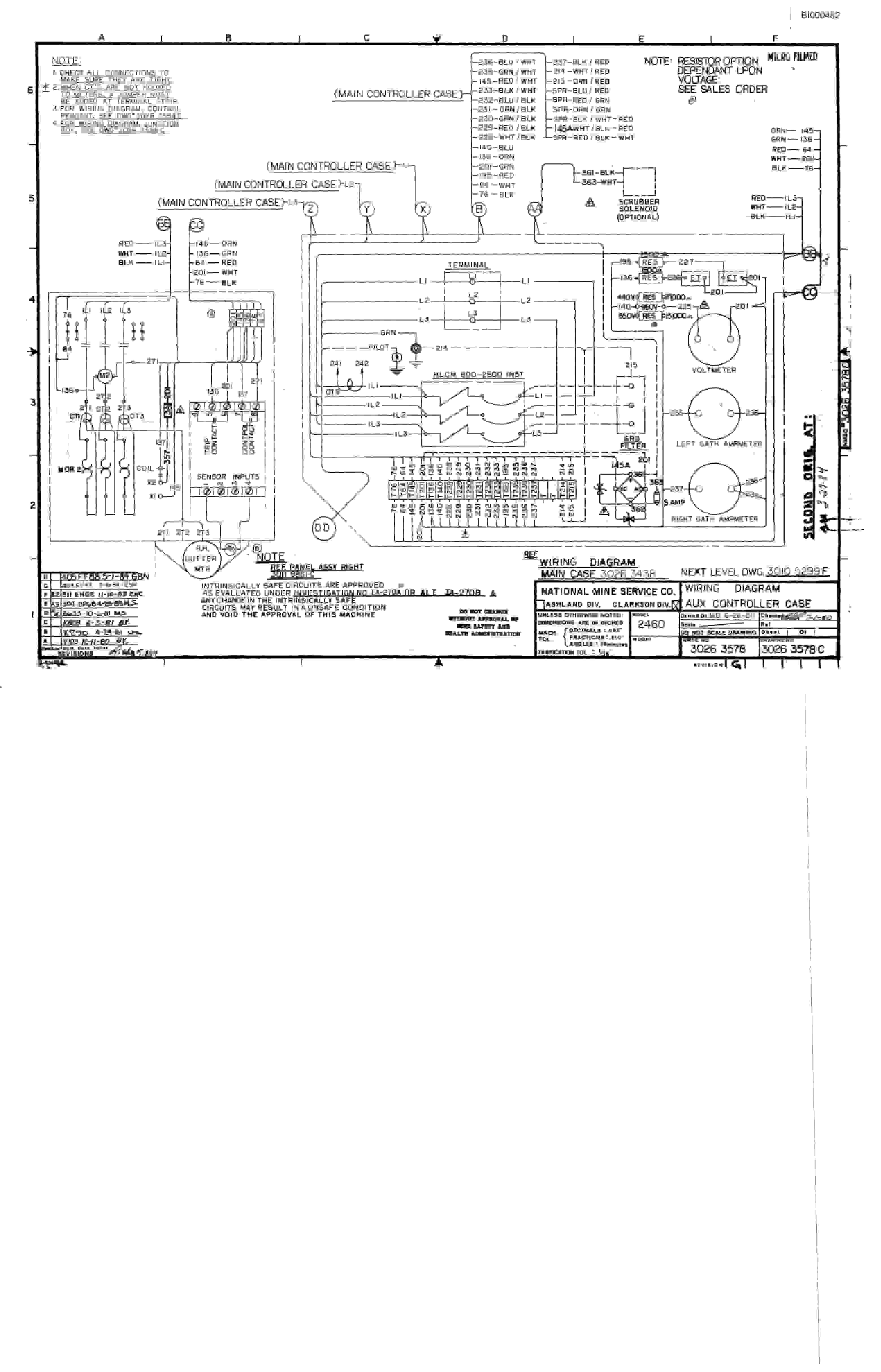 Bucyrus 2460 Miner Parts Catalog BI000482-2