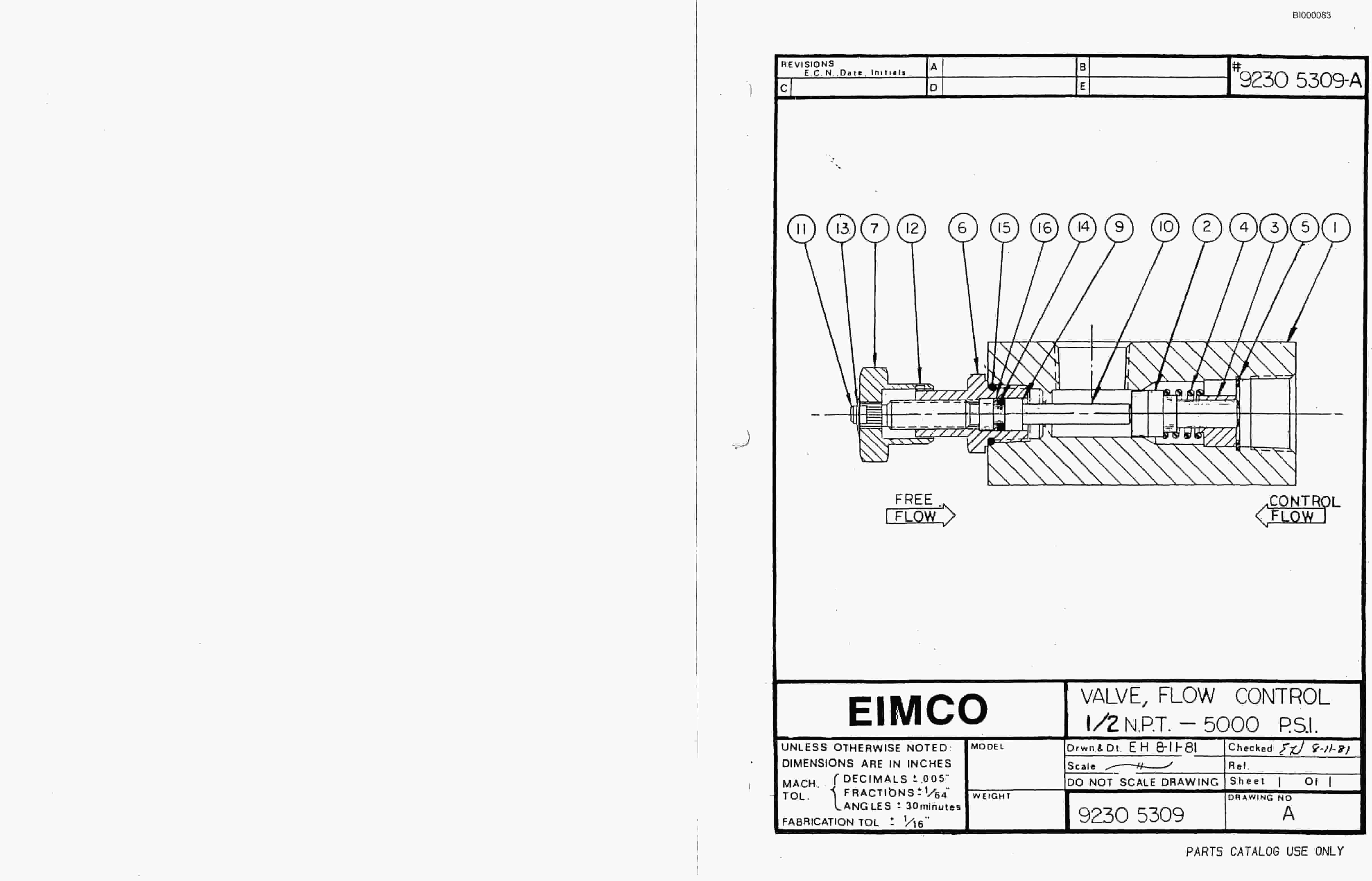 Bucyrus 2480-1 Miner Parts Catalog BI000083-2