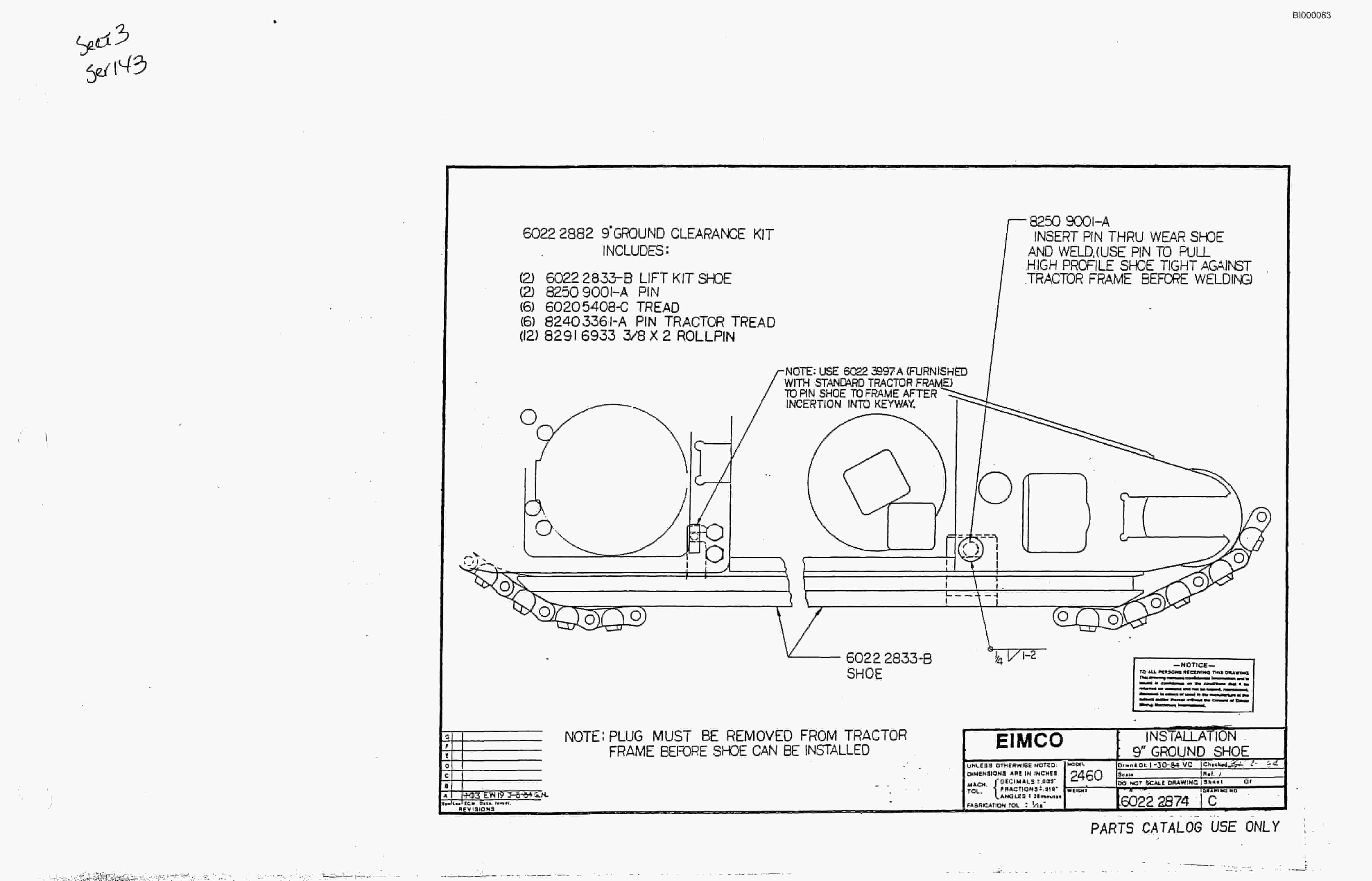 Bucyrus 2480-1 Miner Parts Catalog BI000083-3